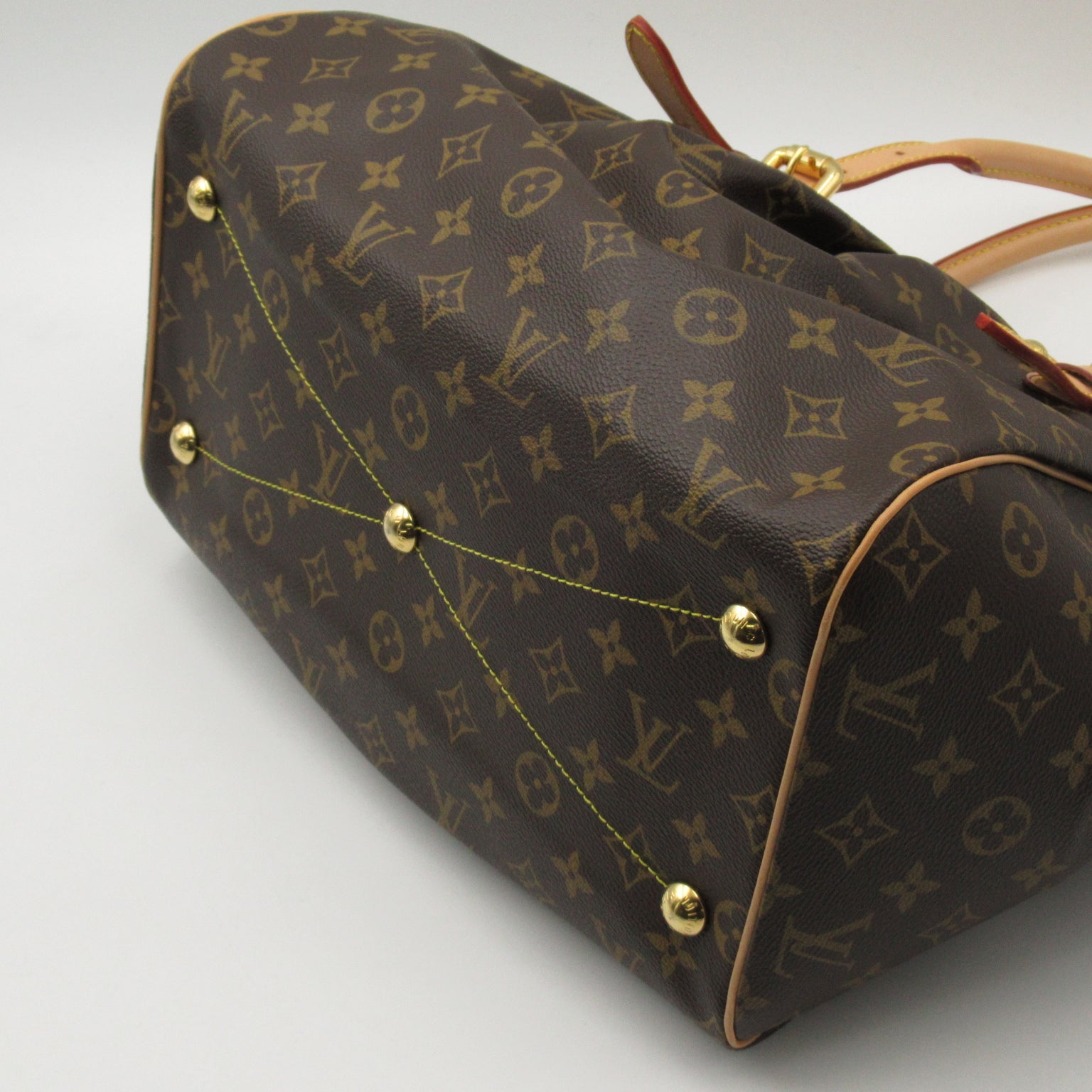 LOUIS VUITTON Monogram Tivoli GM金扣手挽袋/肩背袋啡色