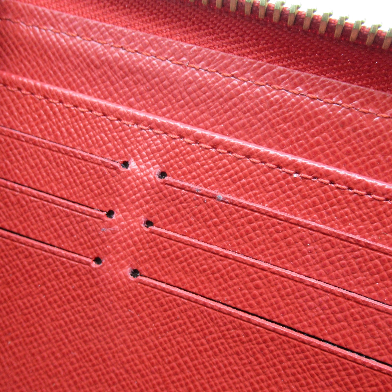 LOUIS VUITTON Monogram Zippy Wallet Retiro長錢包紅色/啡色