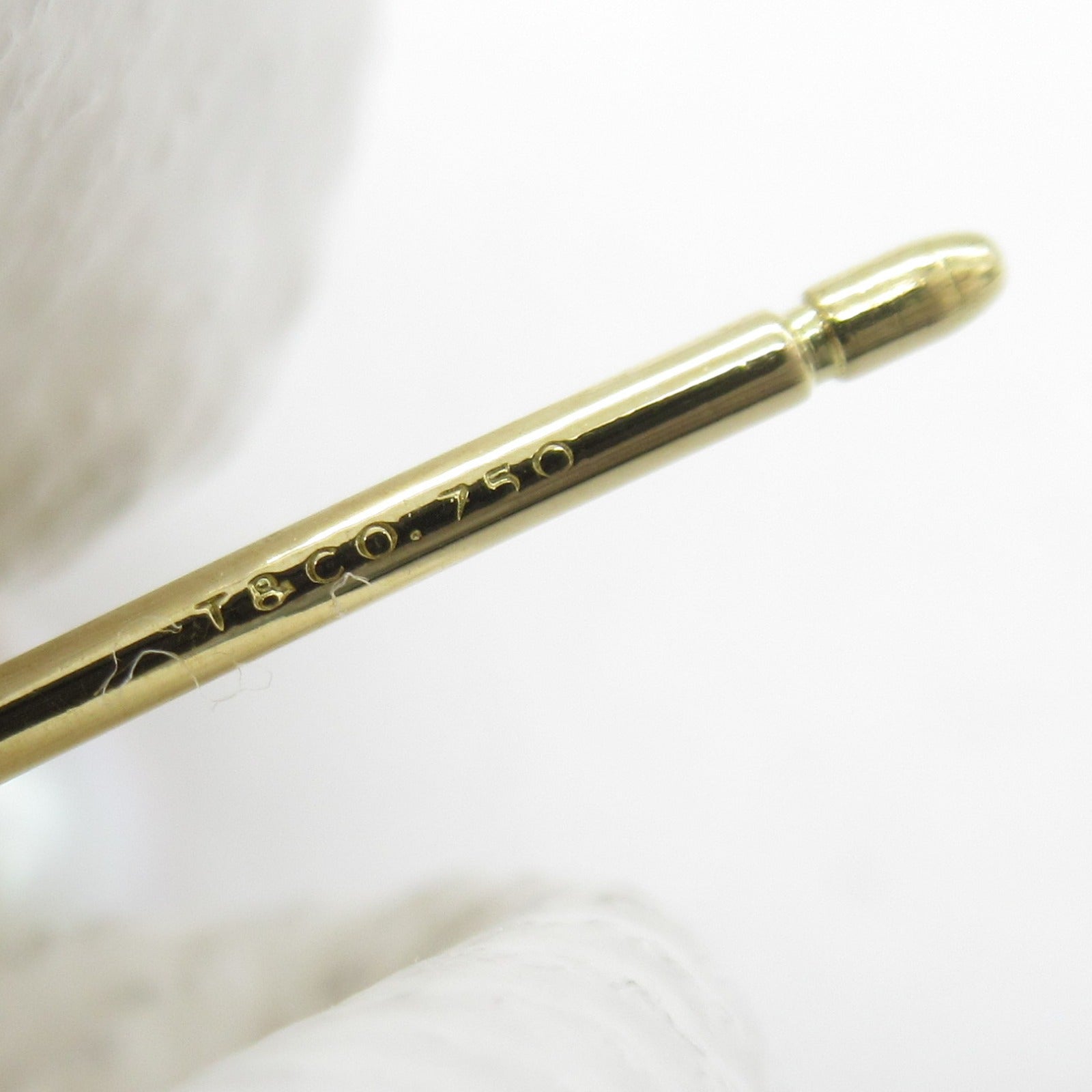 TIFFANY＆CO 18K黃金Signature Pearl Diamond Earrings珍珠/鑽石耳環