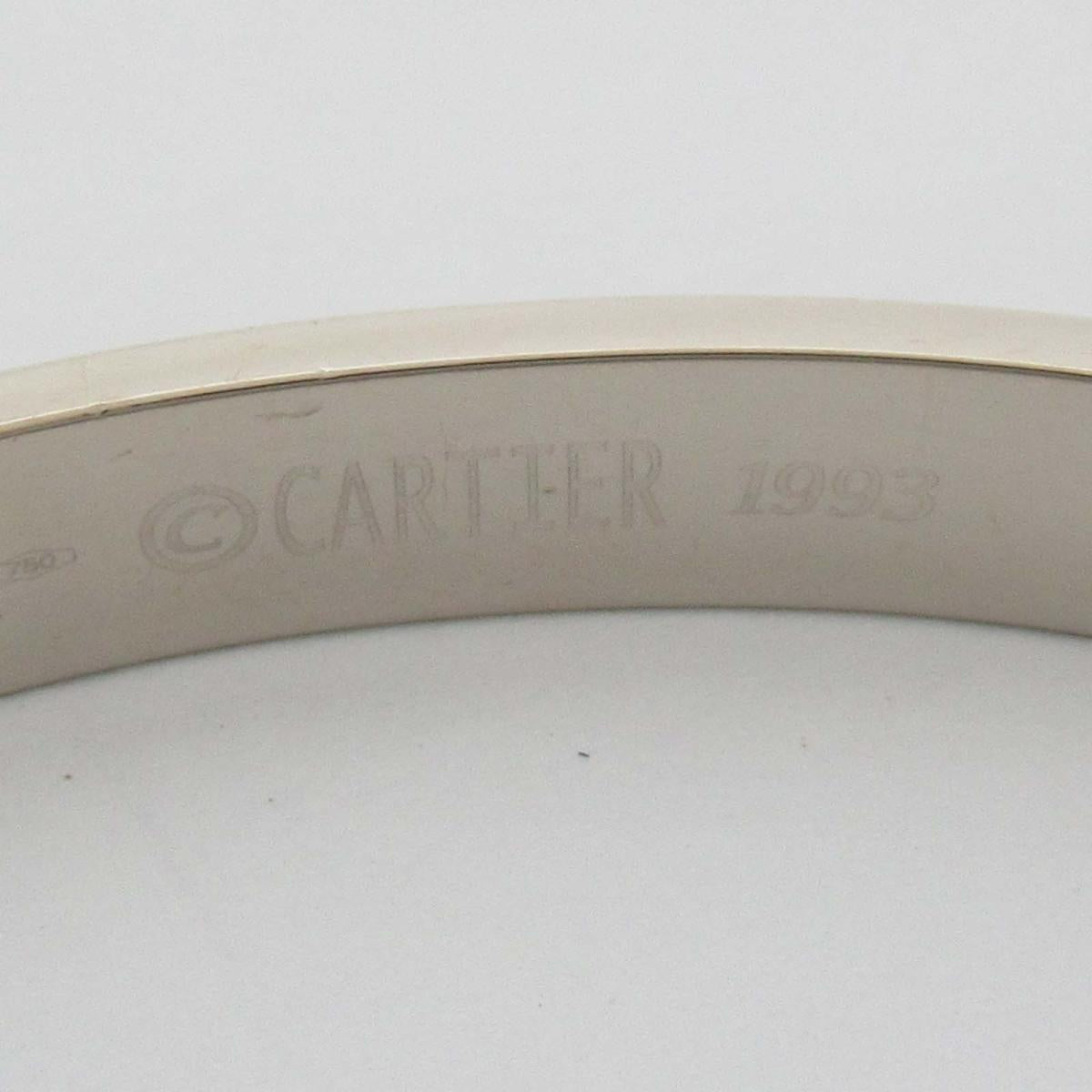 CARTIER 【激减优惠】18K白金Love Bracelet手镯