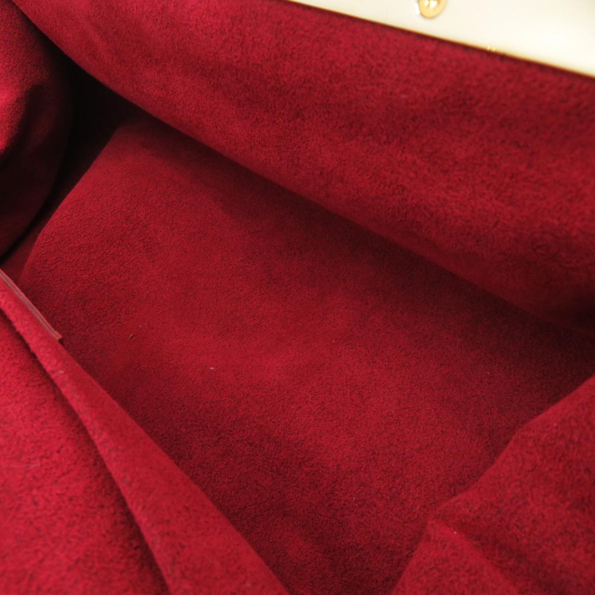 LOUIS VUITTON 【激減優惠】Mono-Cherry Sac Fermoir GM手挽袋啡色紅色