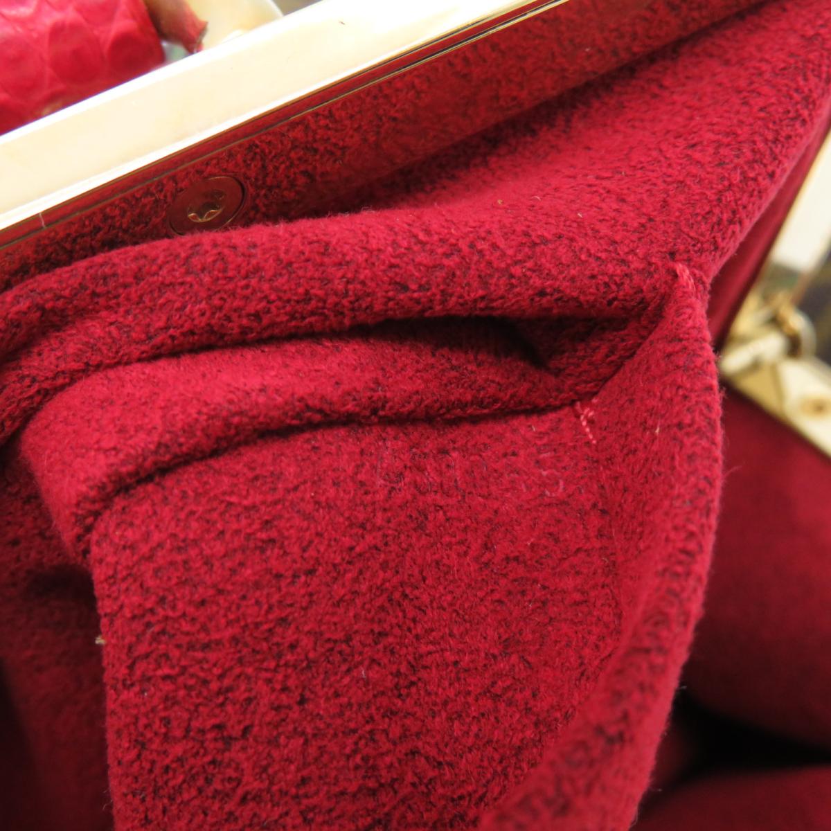 LOUIS VUITTON 【激減優惠】Mono-Cherry Sac Fermoir GM手挽袋啡色紅色