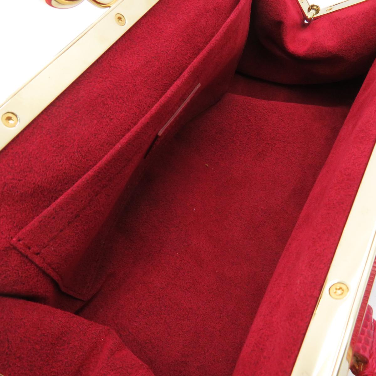 LOUIS VUITTON 【激減優惠】Mono-Cherry Sac Fermoir GM手挽袋啡色紅色