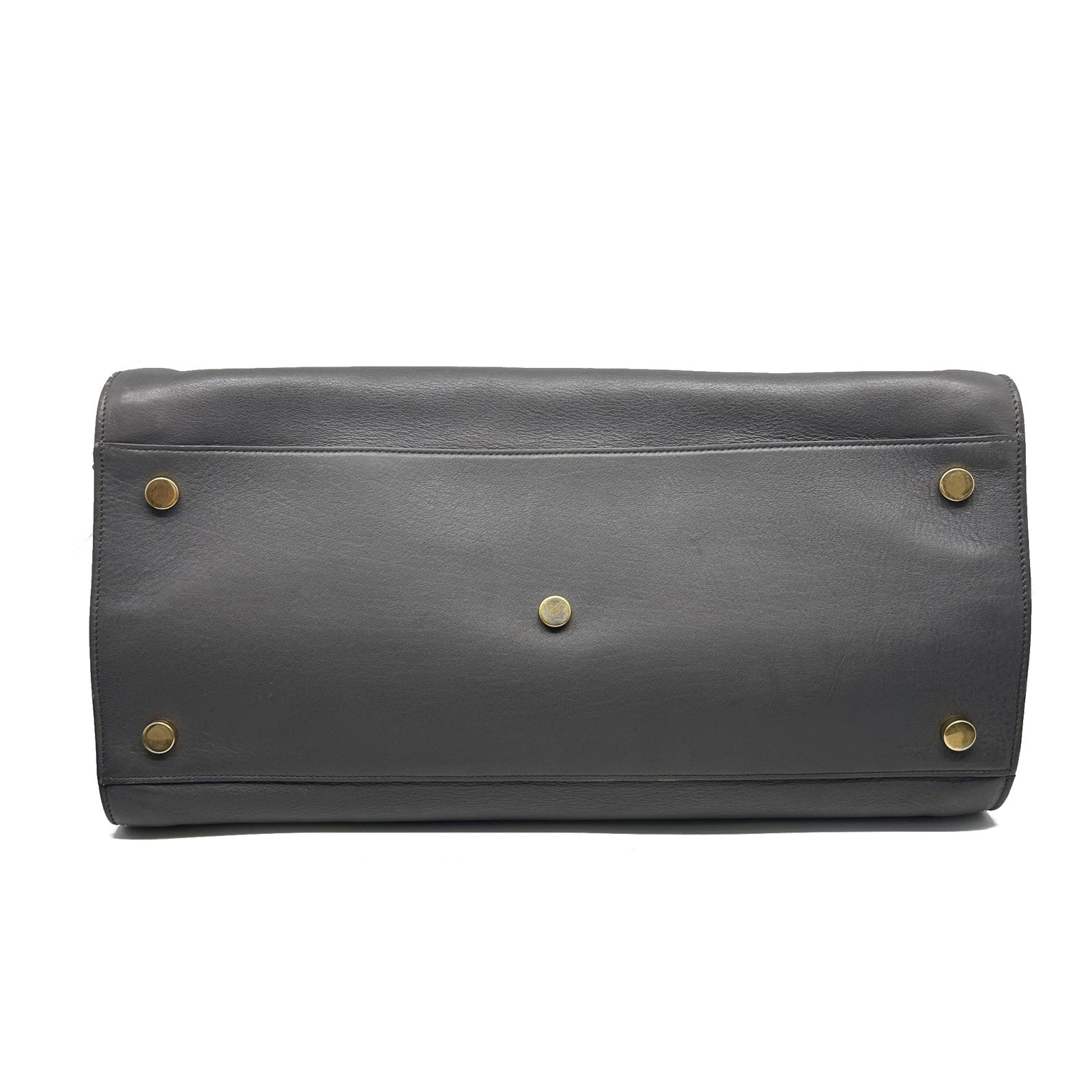 SAINT LAURENT 牛皮皮革Sac De Jour金扣手挽袋灰色