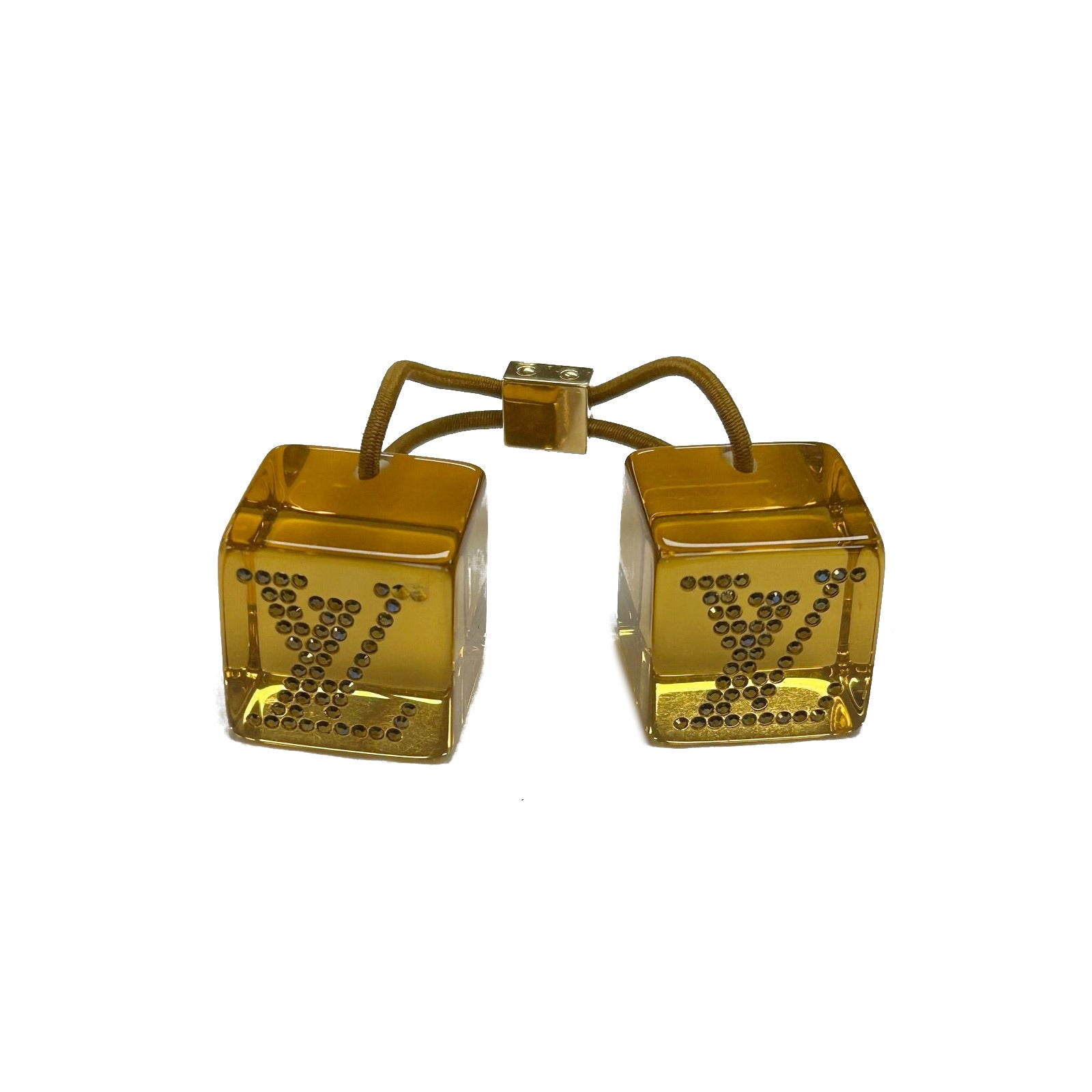 LOUIS VUITTON 【激減優惠】PVC Hair Cube金扣髮圈啡色