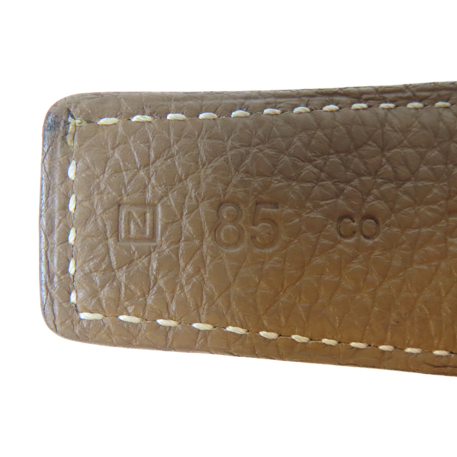 HERMES Epsom皮革/牛皮皮革H Belt Buckle & Reversible Belt銀扣皮帶大象灰色/黑色