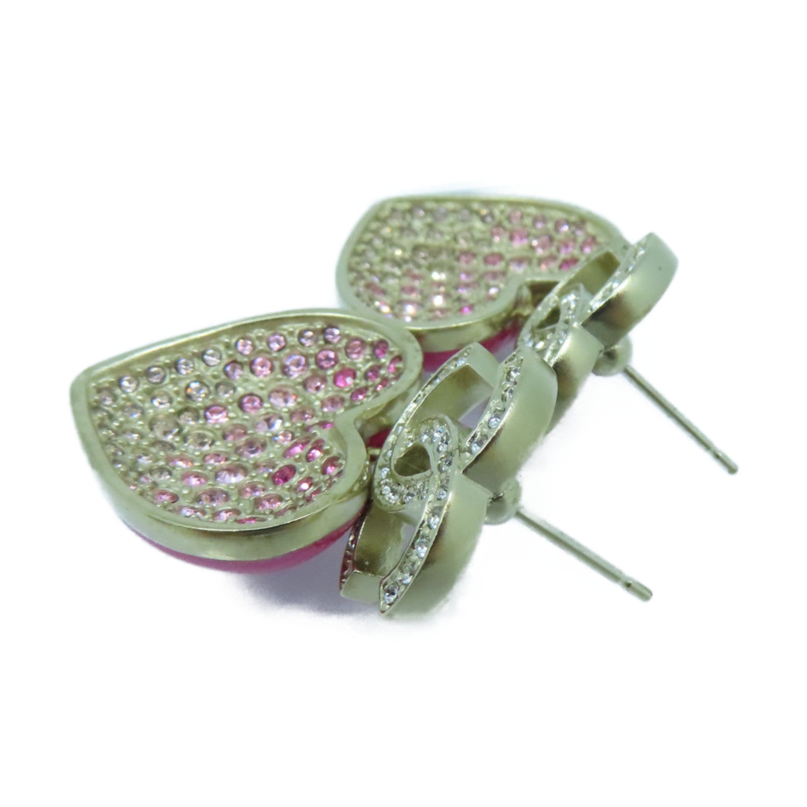 CHANEL Metal Earrings Pink/Silver