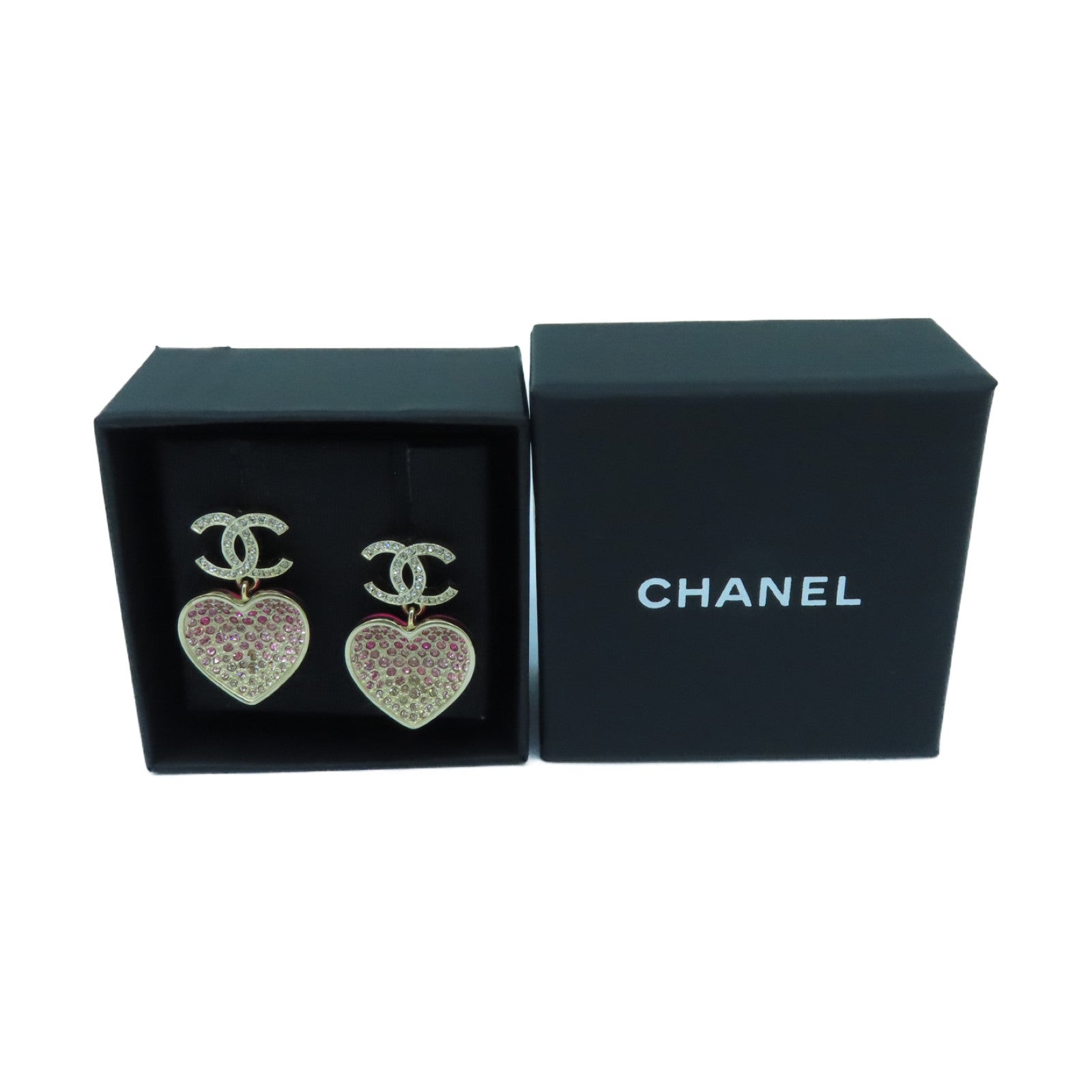 CHANEL Metal Earrings Pink/Silver
