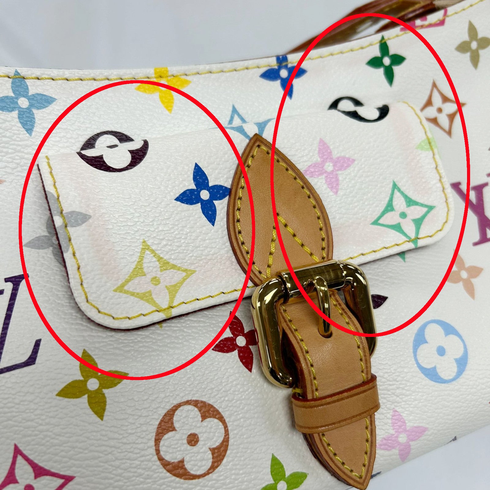 LOUIS VUITTON Monogram Multicolore Eliza金扣肩背袋彩色