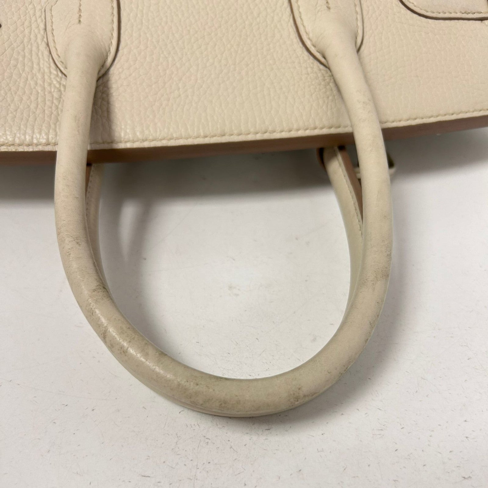 HERMES Togo皮革Birkin 30銀扣手挽袋奶油白色