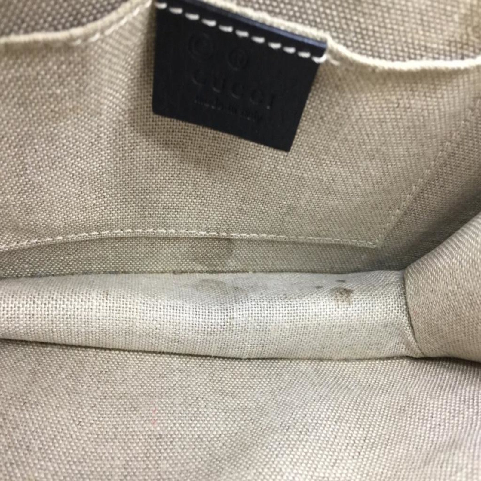 GUCCI 牛皮皮革Chain Shoulder Bag金扣鏈帶肩背袋黑色