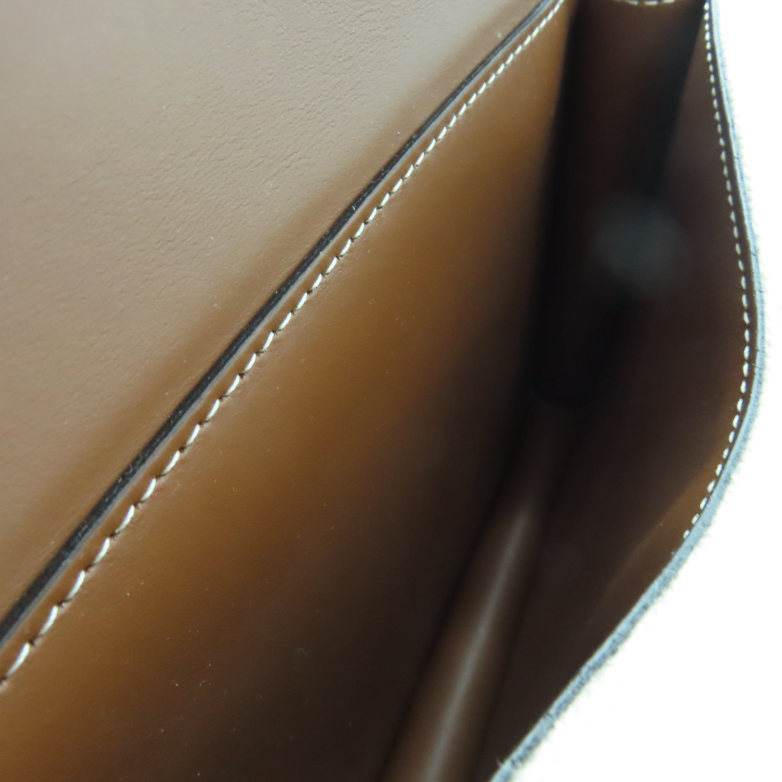 BURBERRY 牛皮皮革/帆布Mini Pocket Shoulder Bag金扣手挽肩背兩用袋啡色/米白色
