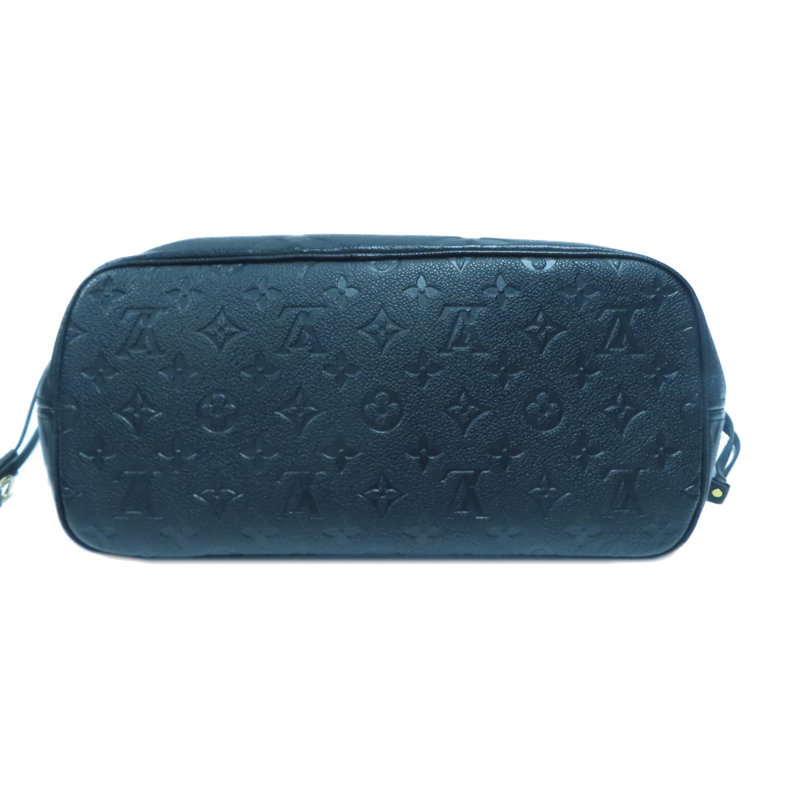 LOUIS VUITTON Monogram Empreinte Neverfull MM金扣手挽袋黑色