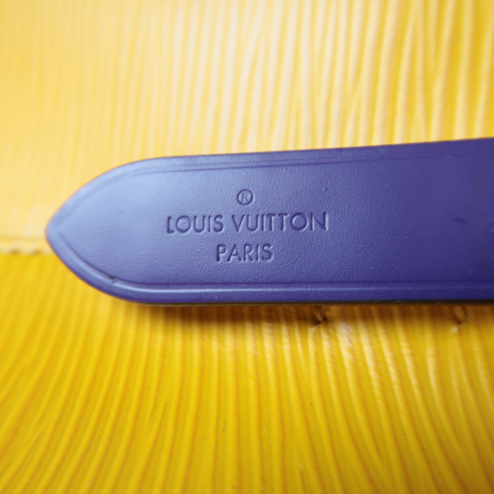 LOUIS VUITTON Epi Neo Noe銀扣手挽肩背兩用袋黃色/紫色