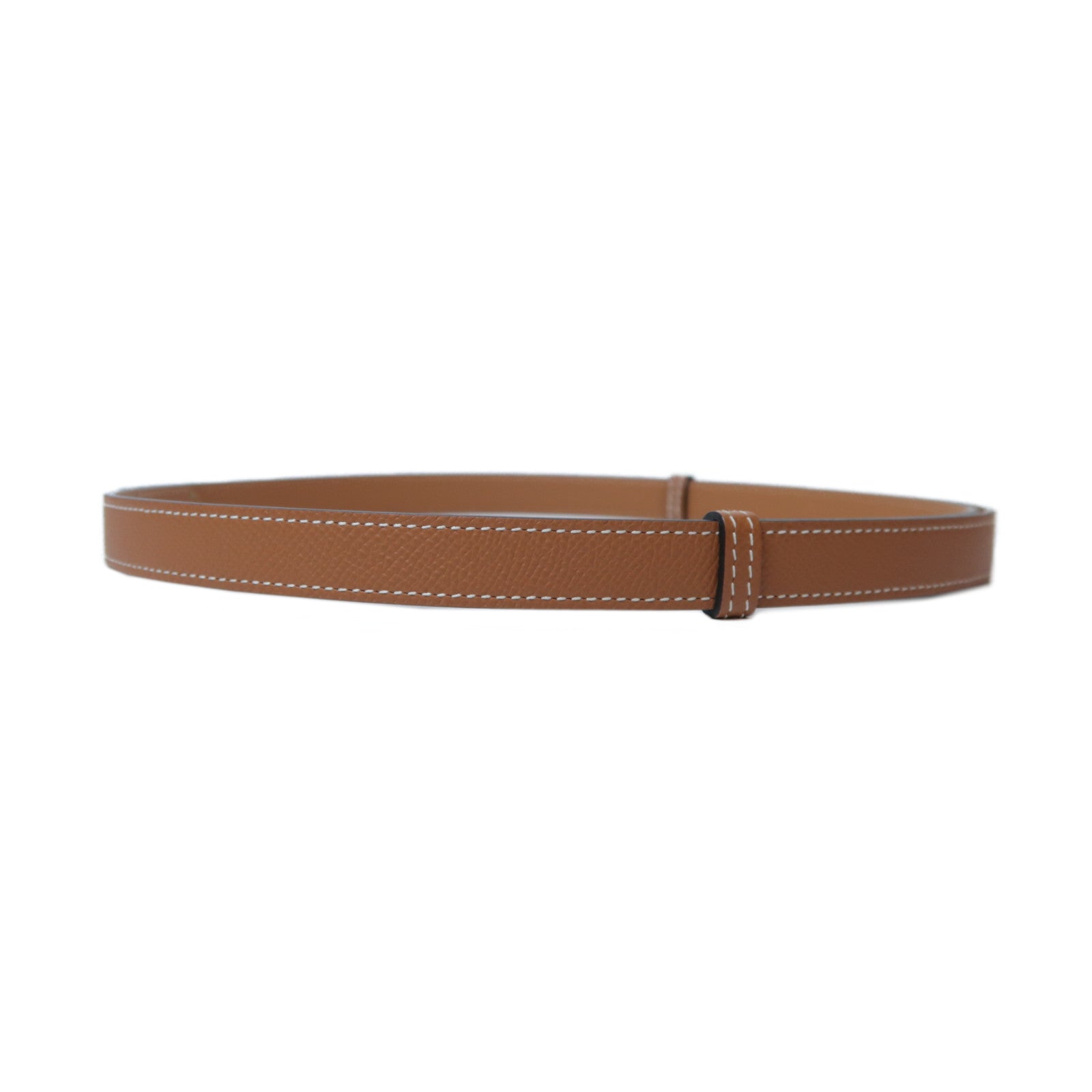 HERMES Swift皮革Kelly Belt金扣皮帶經典駝色