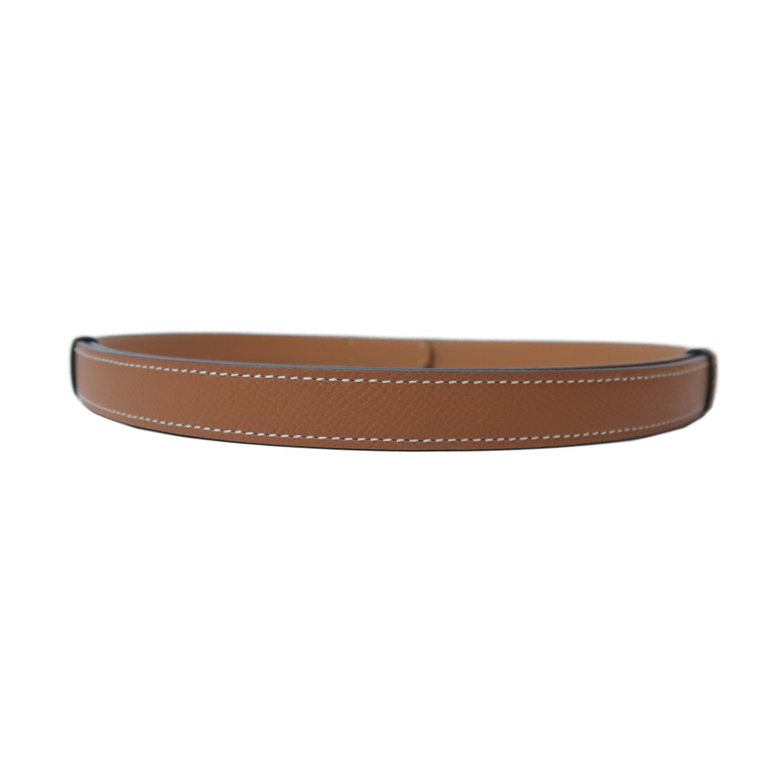 HERMES Swift皮革Kelly Belt金扣皮帶經典駝色