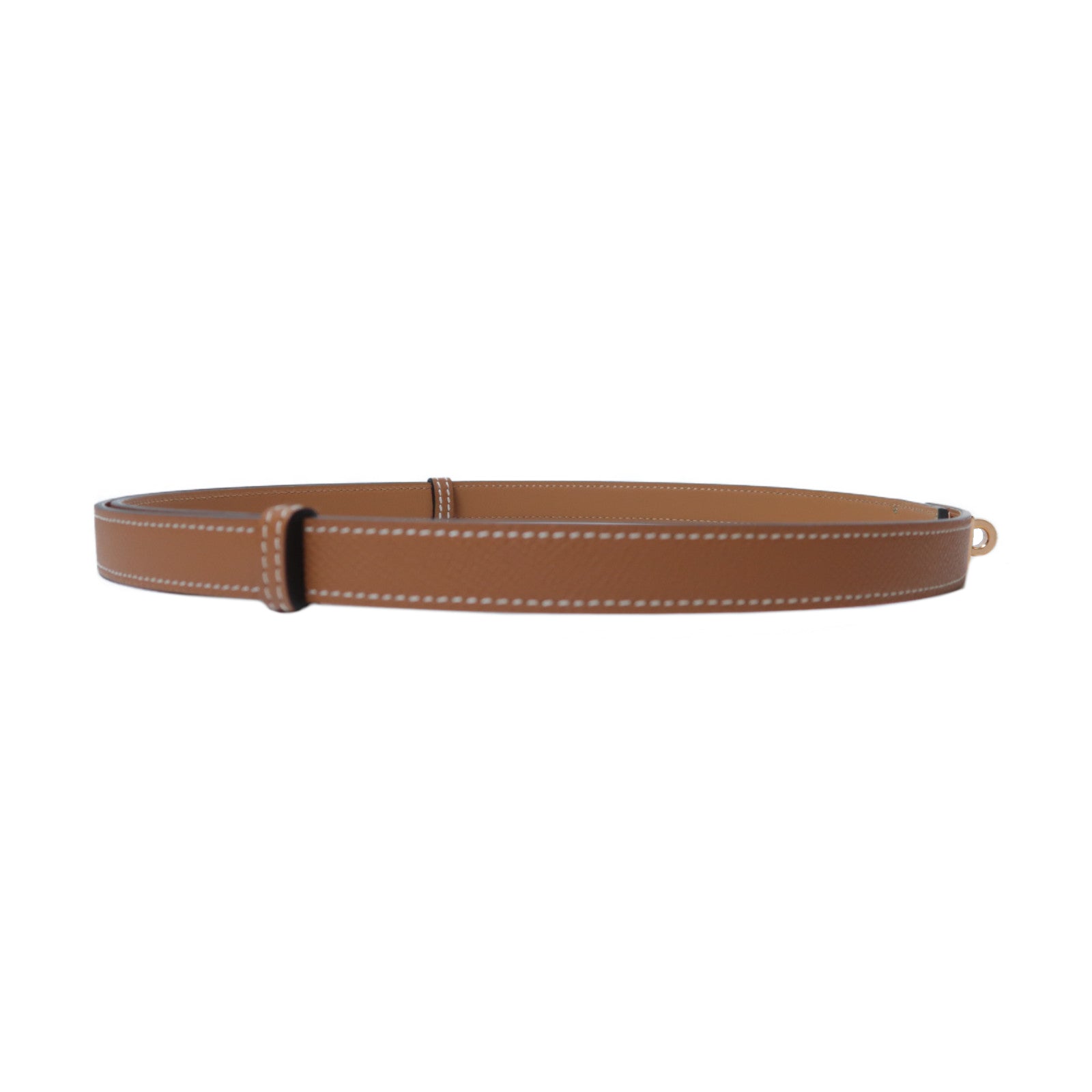HERMES Swift皮革Kelly Belt金扣皮帶經典駝色