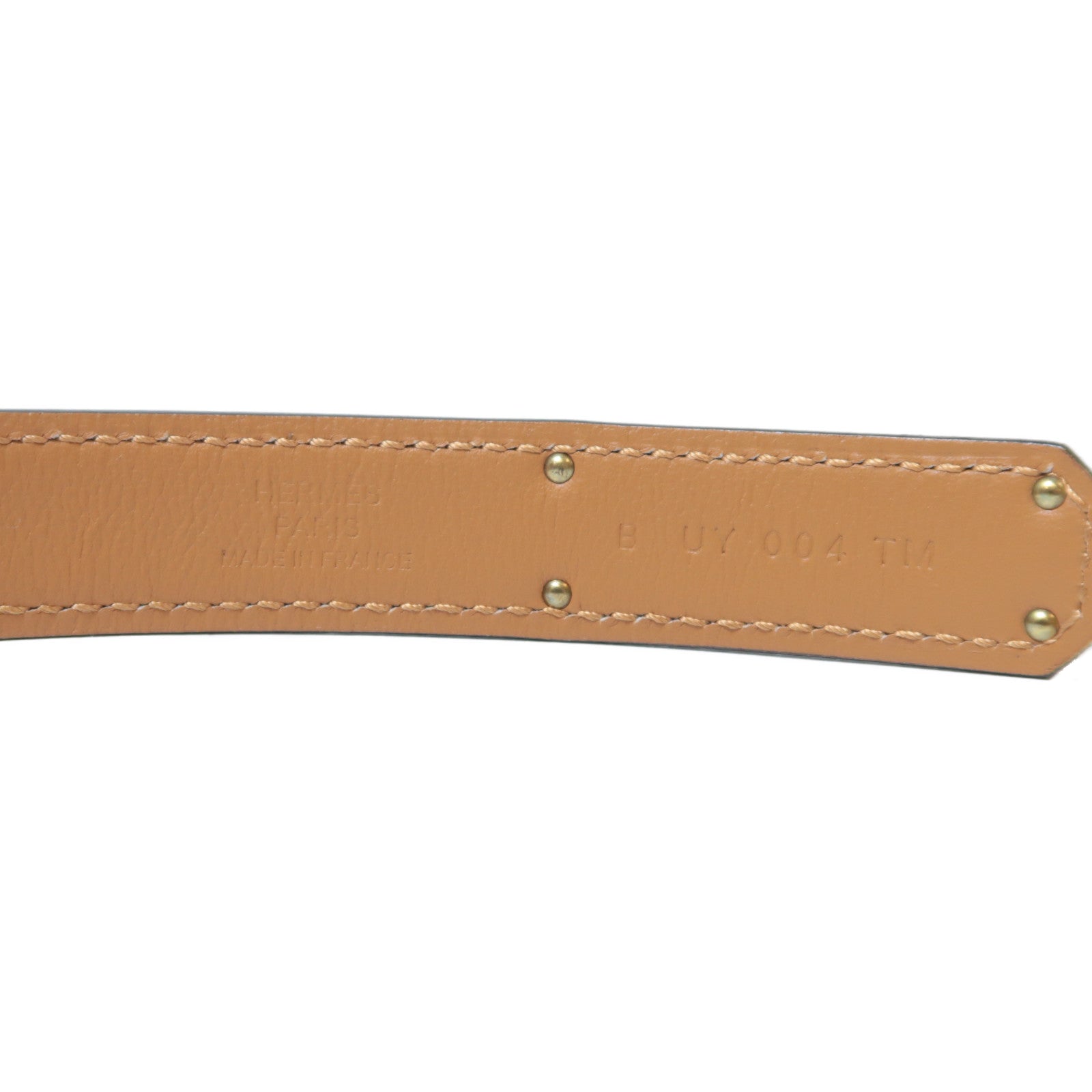 HERMES Swift皮革Kelly Belt金扣皮帶經典駝色