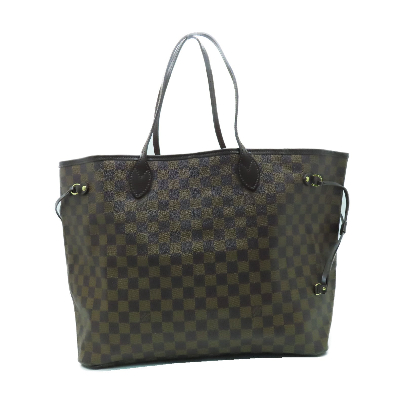 LOUIS VUITTON Damier Neverfull GM金扣肩背袋啡色