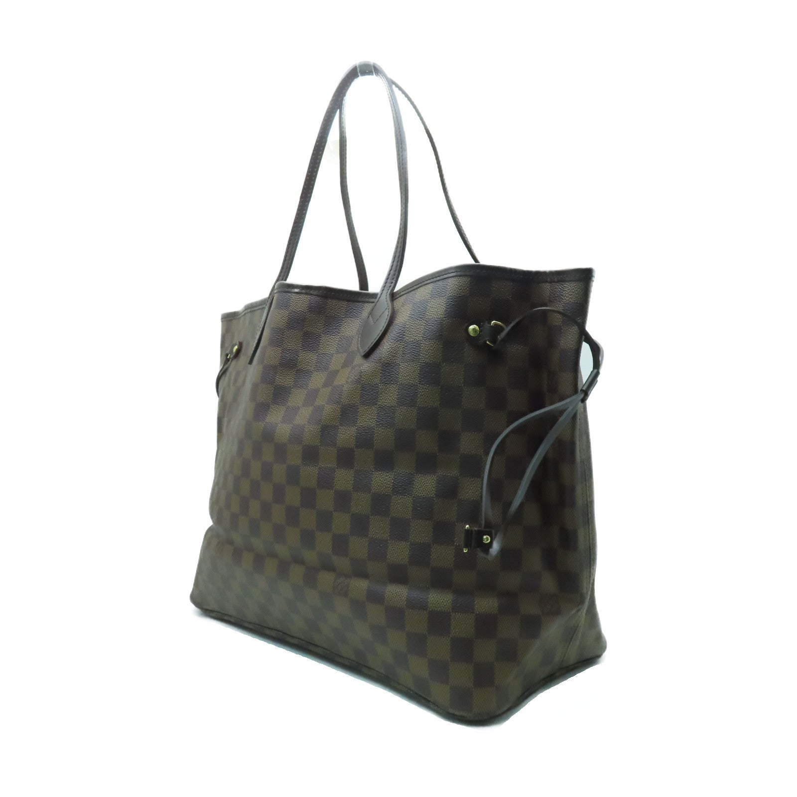 LOUIS VUITTON Damier Neverfull GM金扣肩背袋啡色
