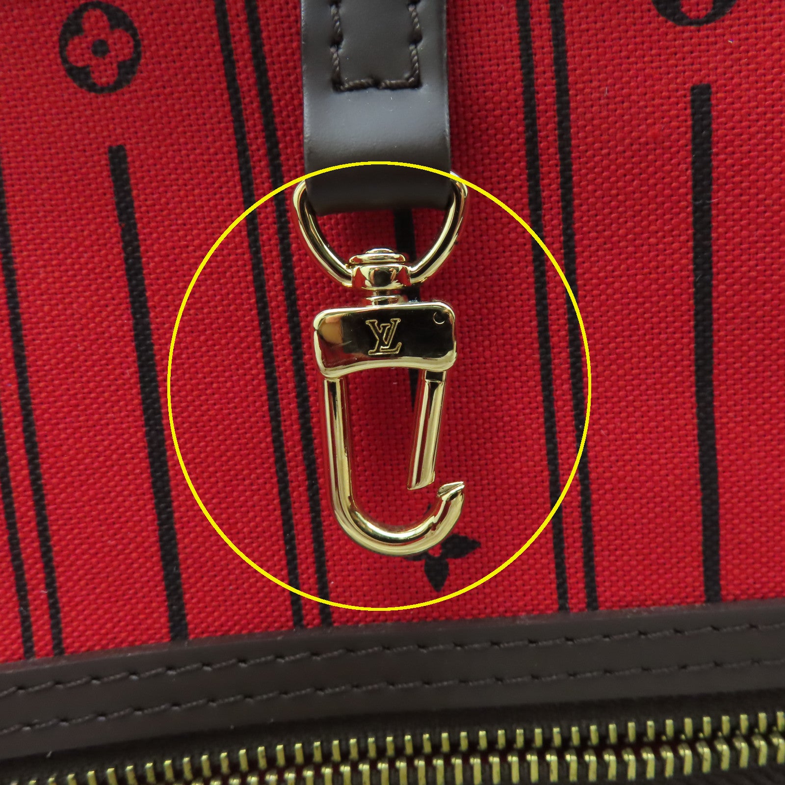 LOUIS VUITTON Damier Neverfull GM金扣肩背袋啡色