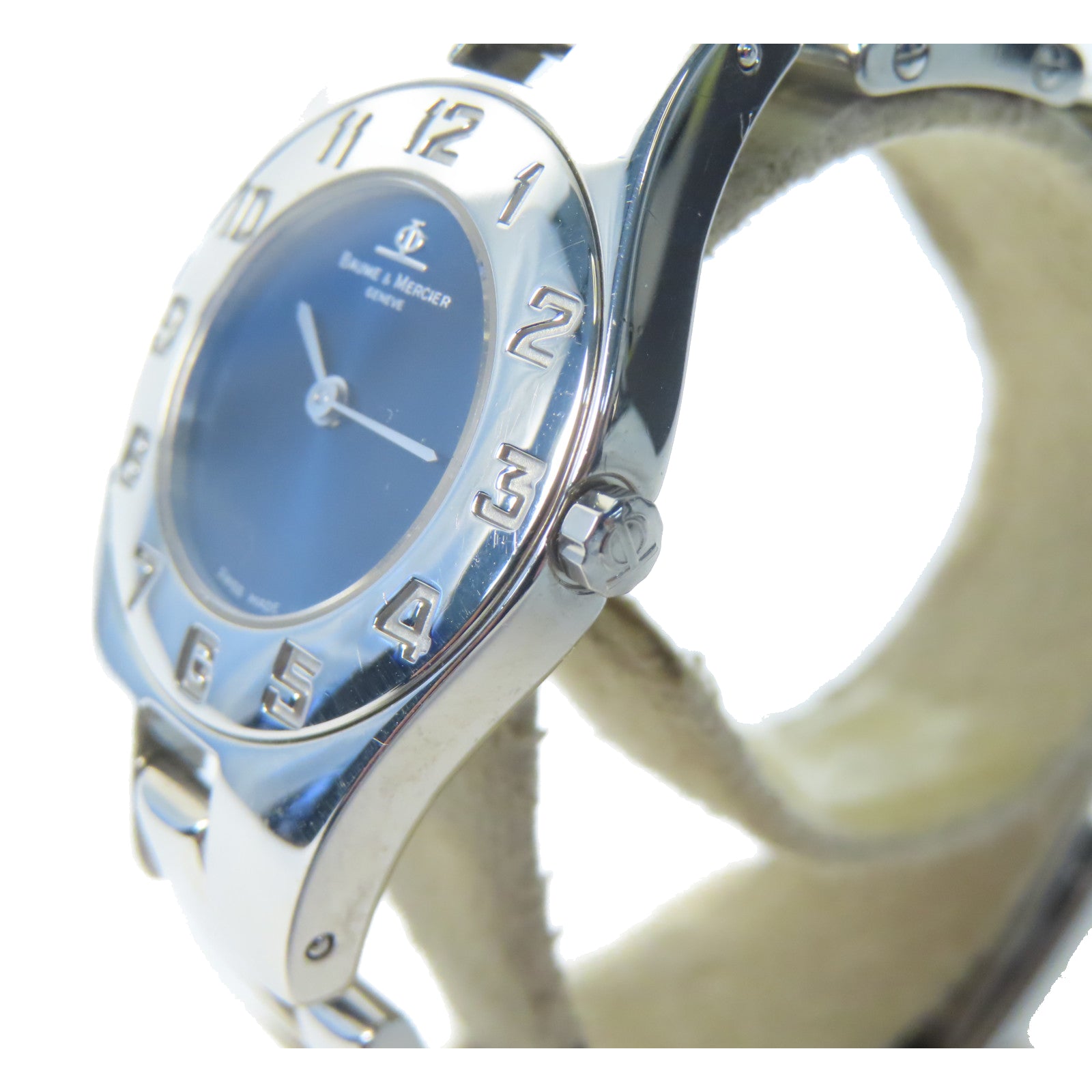 Baume & Mercier Acier Inox不鏽鋼石英機芯手錶藍色