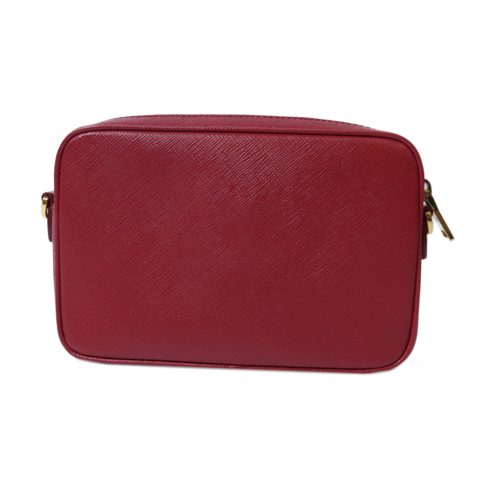 PRADA 牛皮皮革Shoulder Bag金扣肩背袋紅色