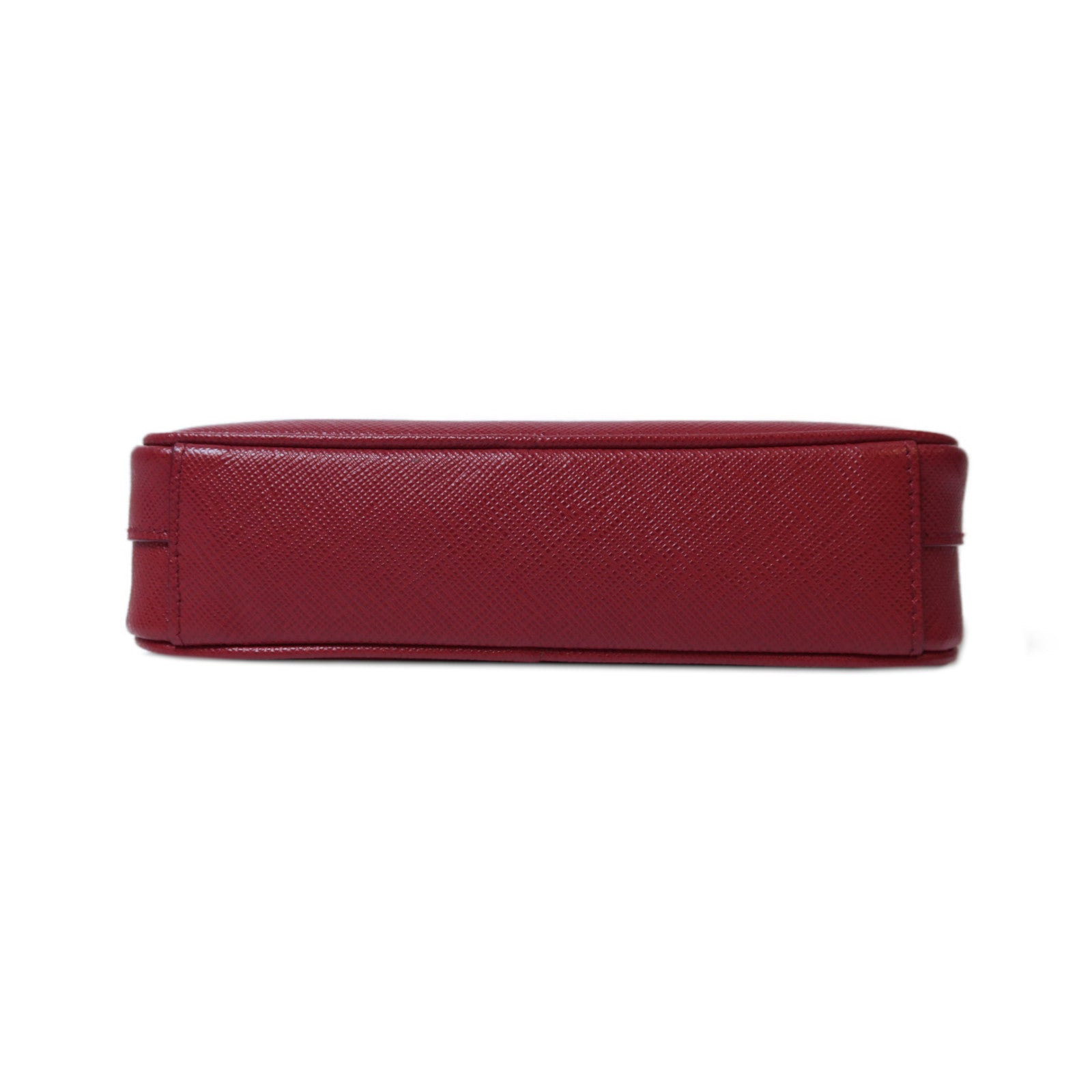 PRADA 牛皮皮革Shoulder Bag金扣肩背袋紅色