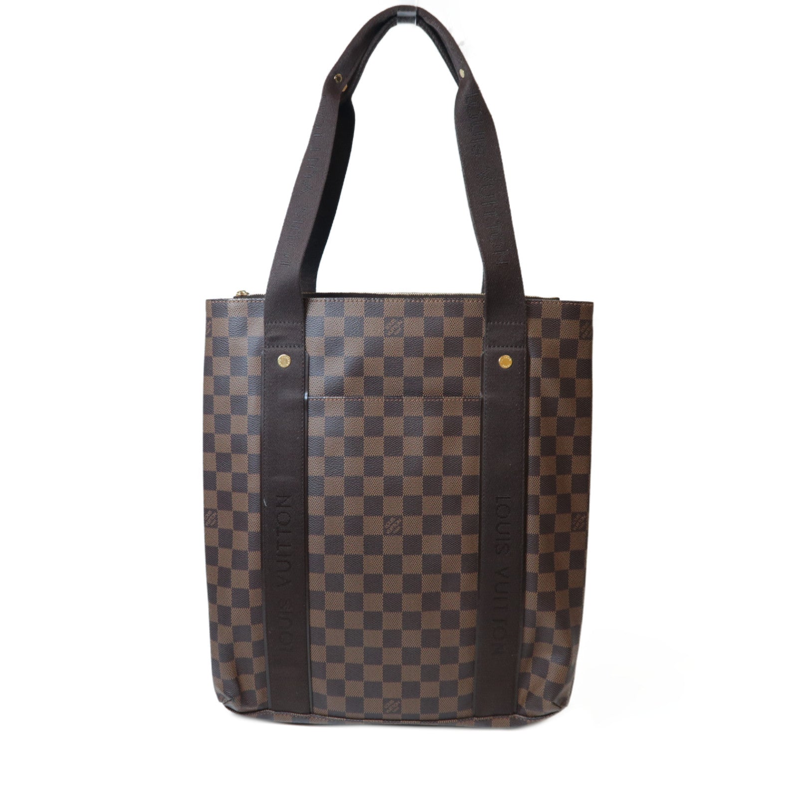 LOUIS VUITTON Damier Beaubourg金扣手挽袋啡色