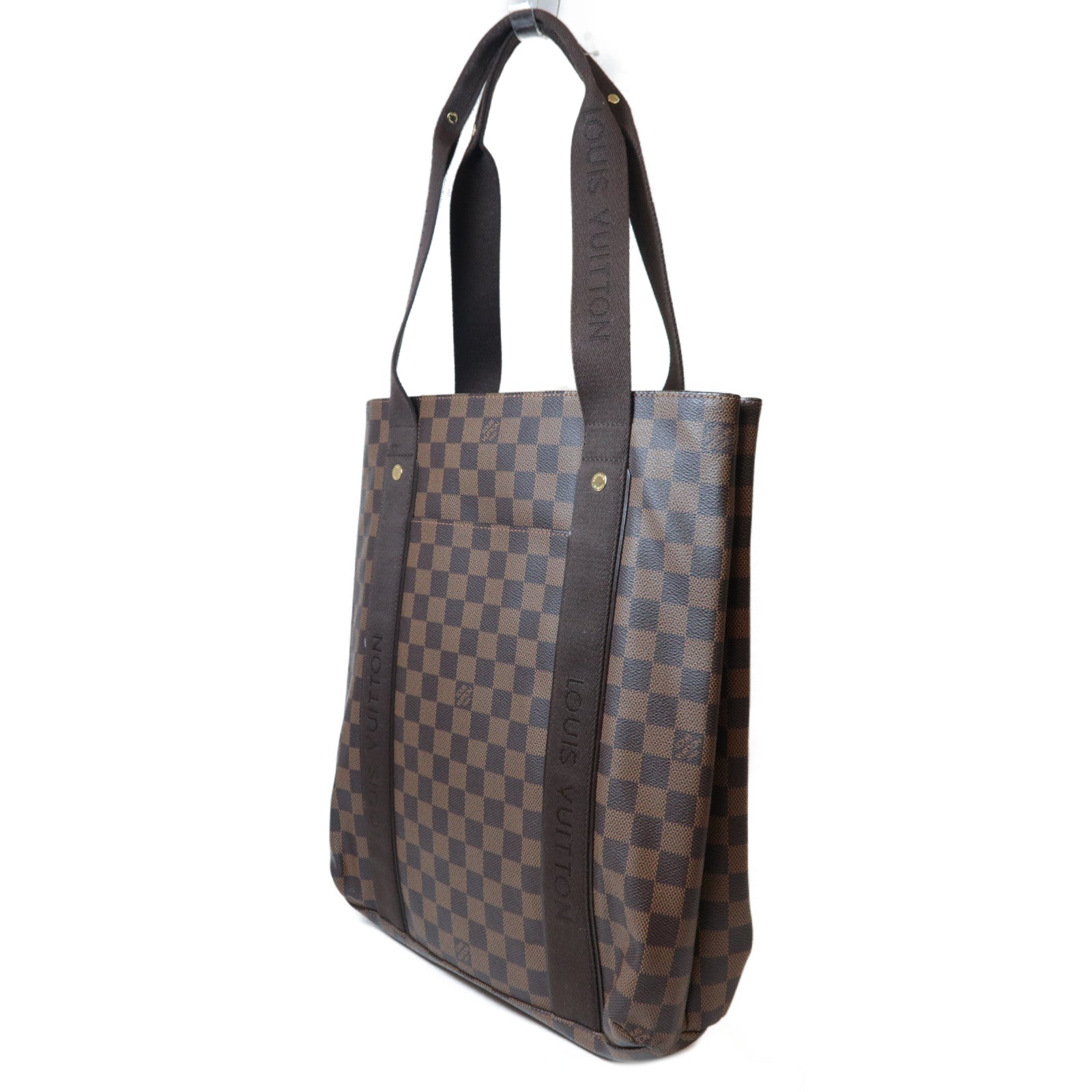 LOUIS VUITTON Damier Beaubourg金扣手挽袋啡色