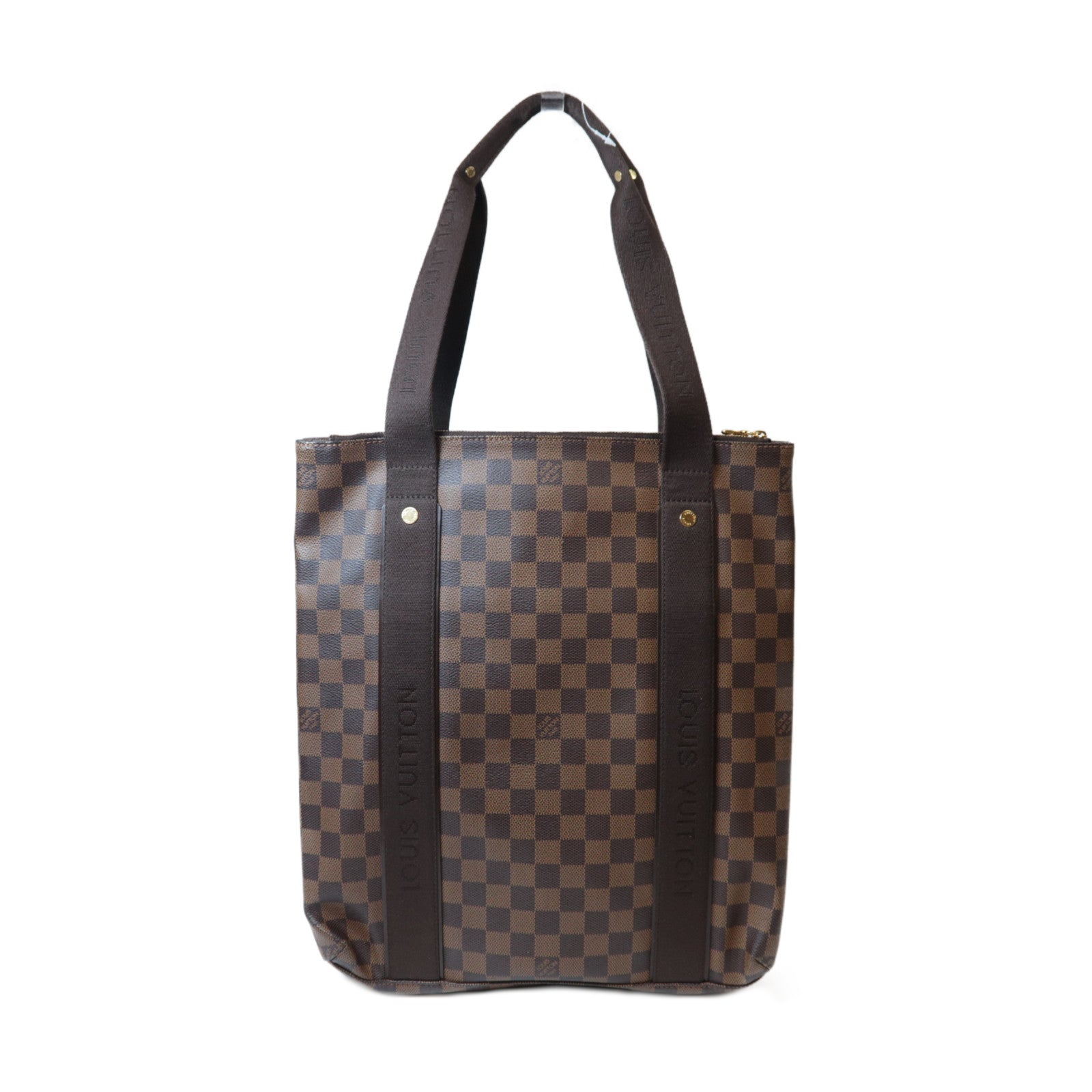 LOUIS VUITTON Damier Beaubourg金扣手挽袋啡色