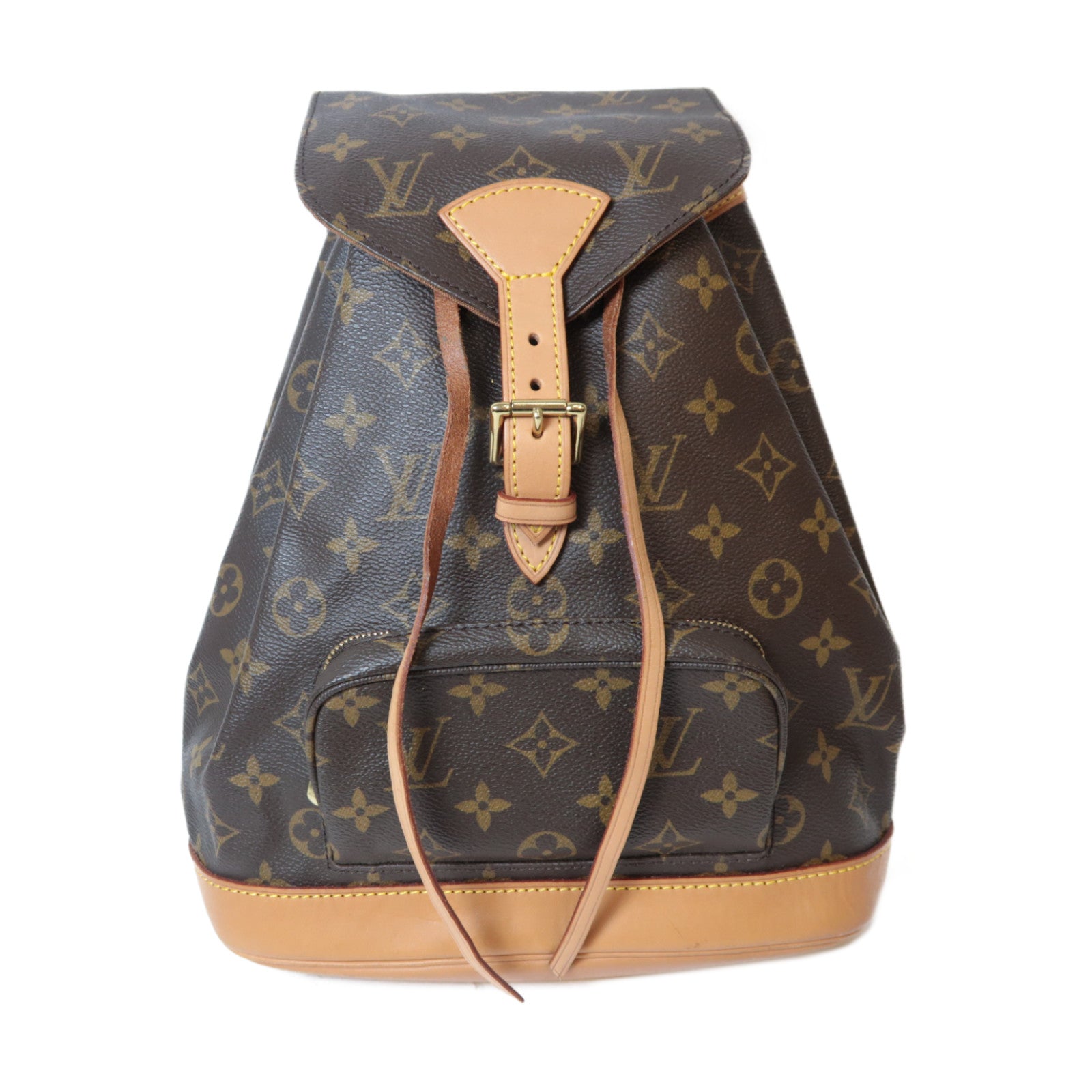 LOUIS VUITTON Monogram Montsouris MM金扣背包啡色