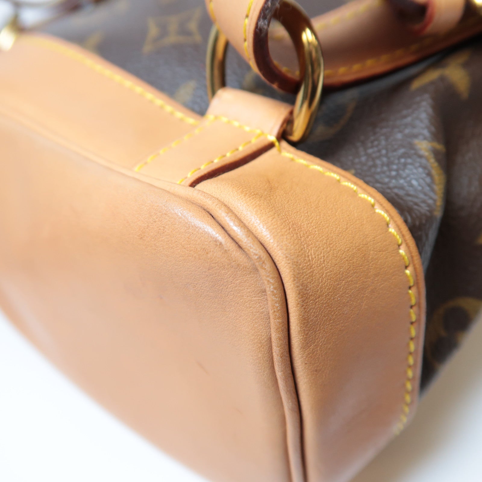 LOUIS VUITTON Monogram Montsouris MM金扣背包啡色