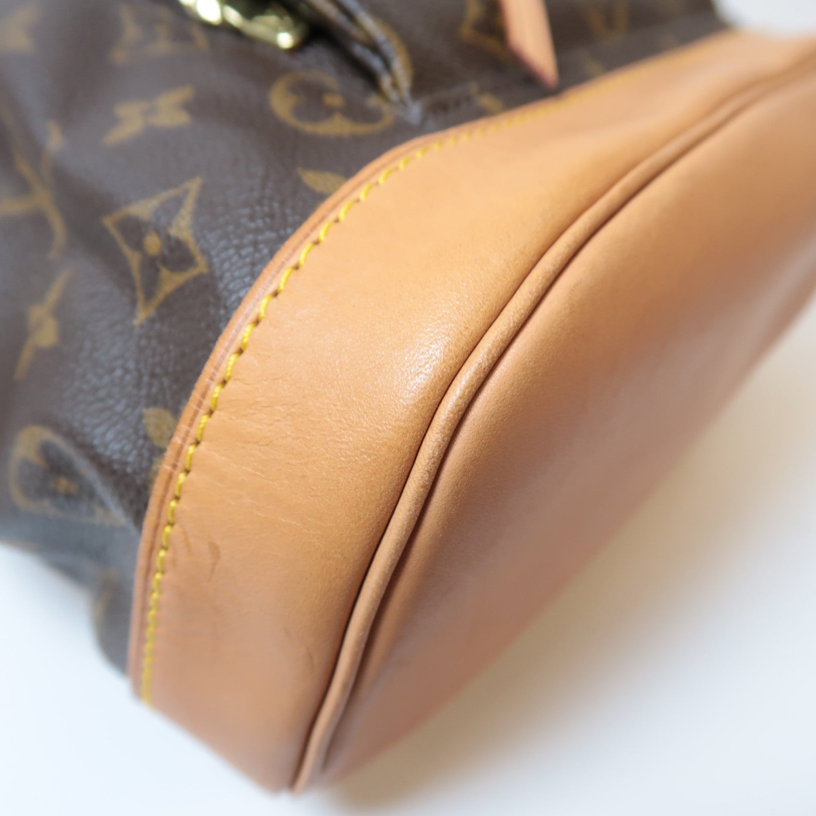 LOUIS VUITTON Monogram Montsouris MM金扣背包啡色
