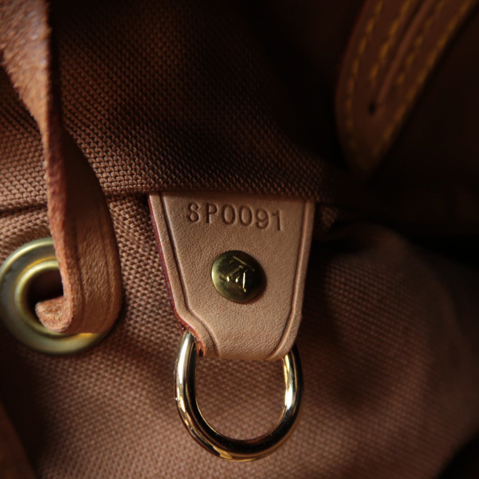 LOUIS VUITTON Monogram Montsouris MM金扣背包啡色