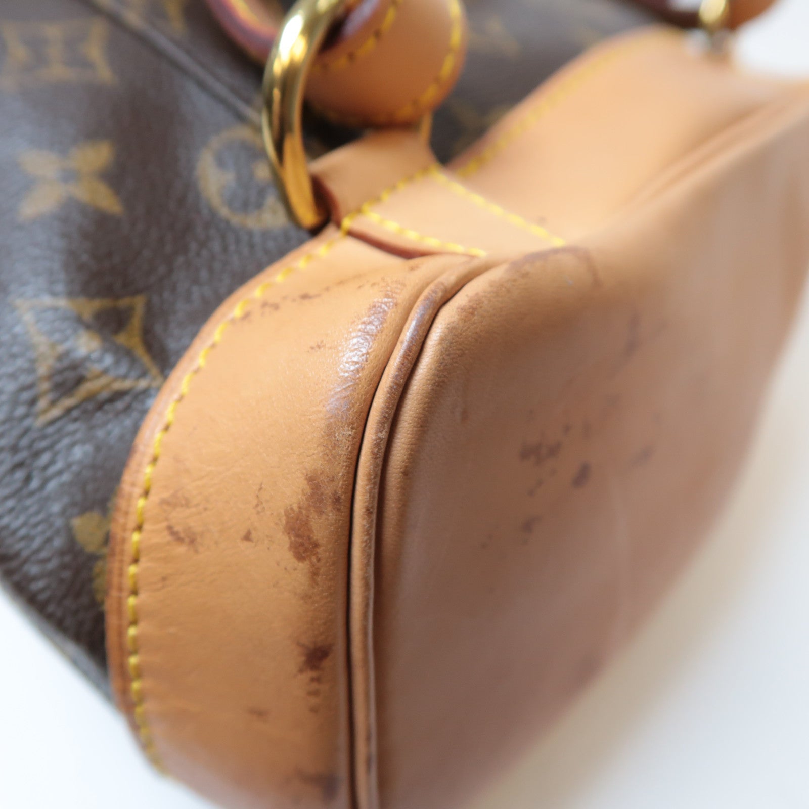 LOUIS VUITTON Monogram Montsouris MM金扣背包啡色