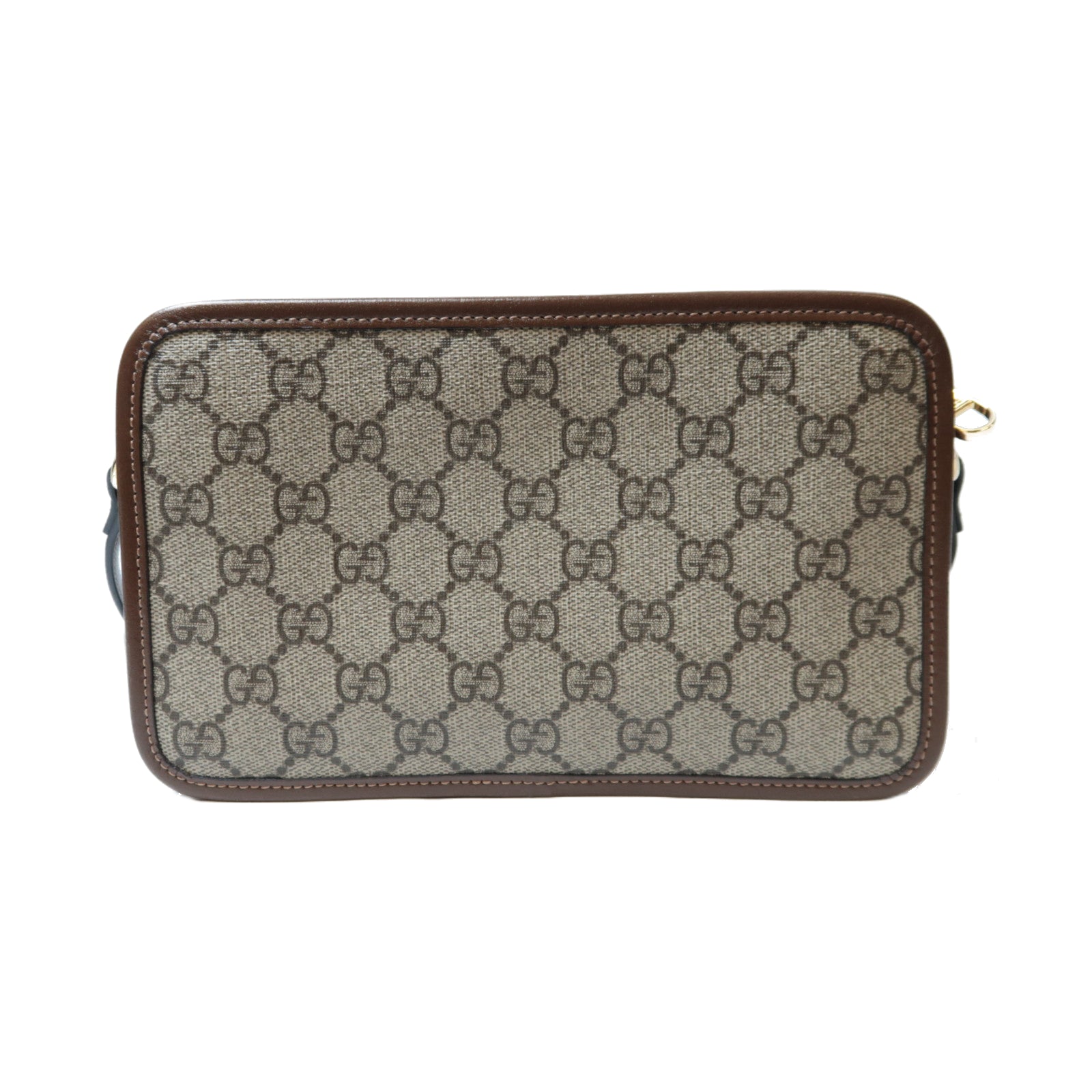 GUCCI 塗層帆布Interlocking G Bag金扣肩背袋啡色