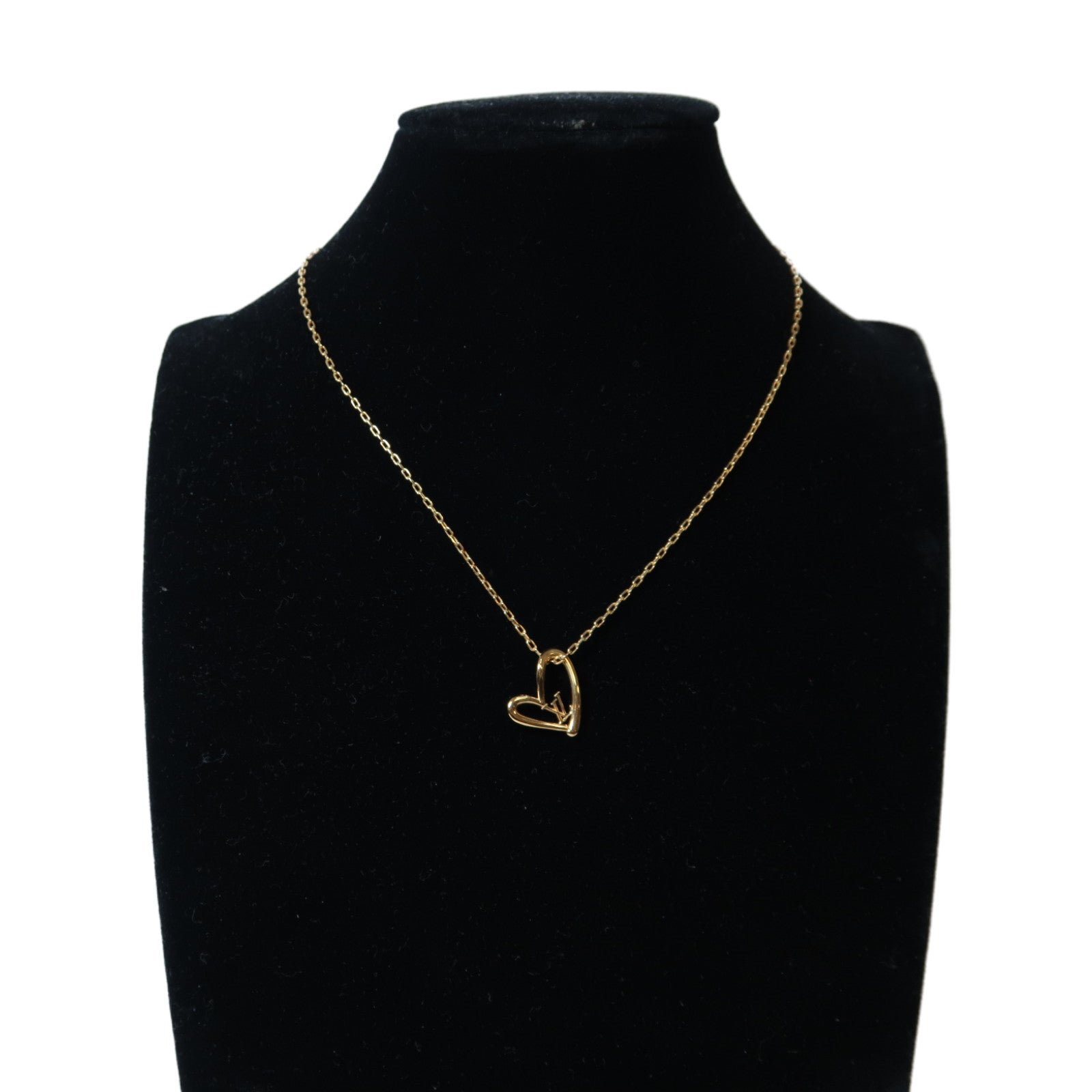 LOUIS VUITTON 金屬Fall in Love Necklace金扣項鍊金色