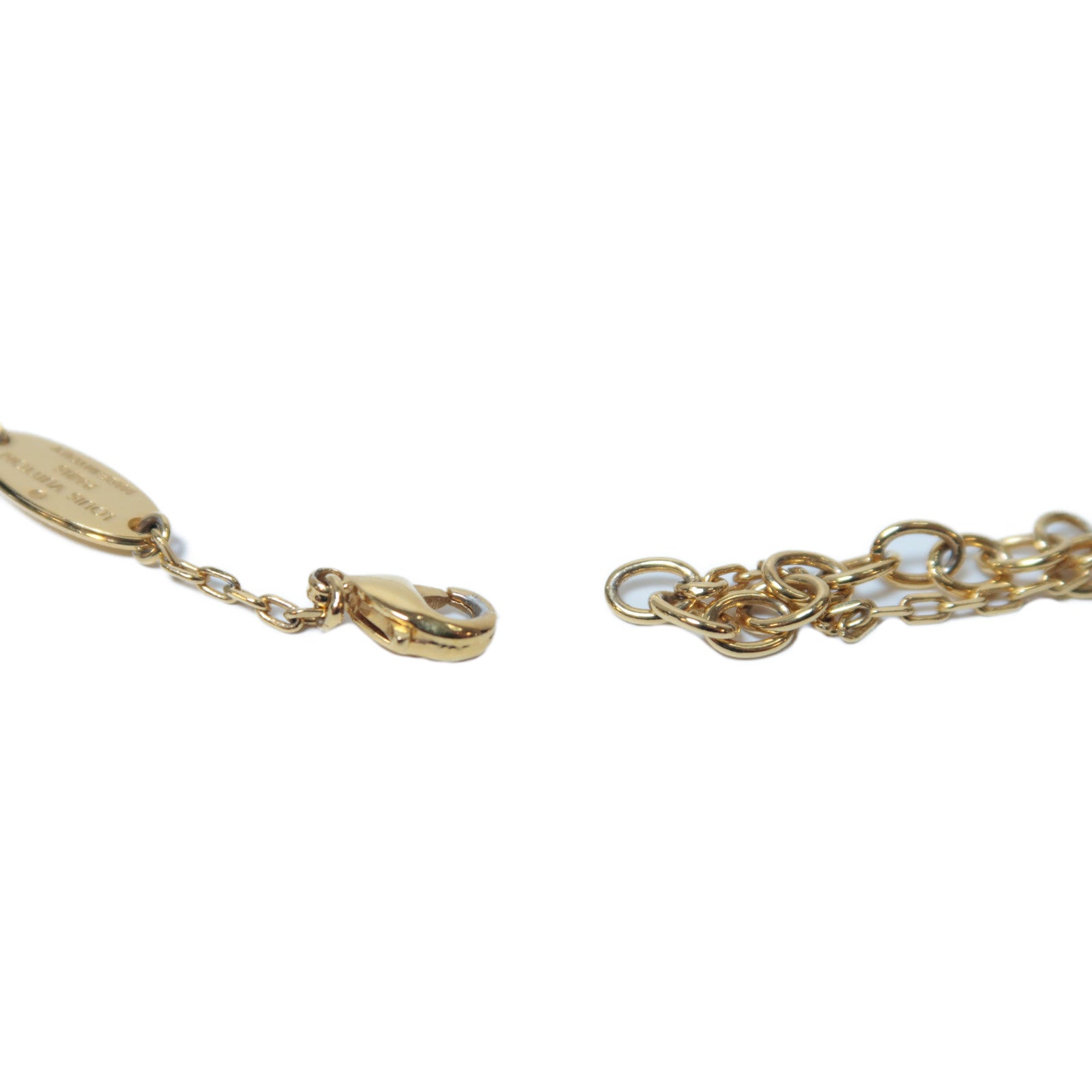 LOUIS VUITTON 金屬Fall in Love Necklace金扣項鍊金色
