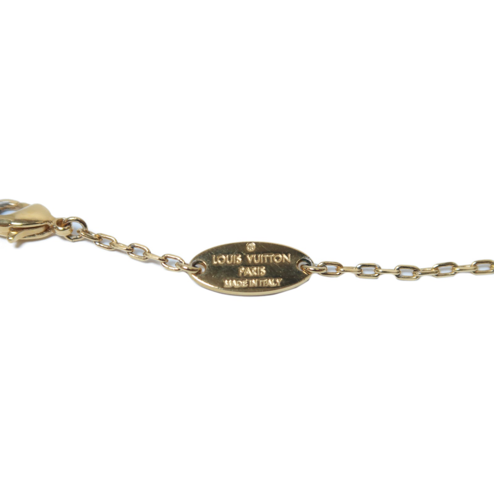 LOUIS VUITTON 金屬Fall in Love Necklace金扣項鍊金色