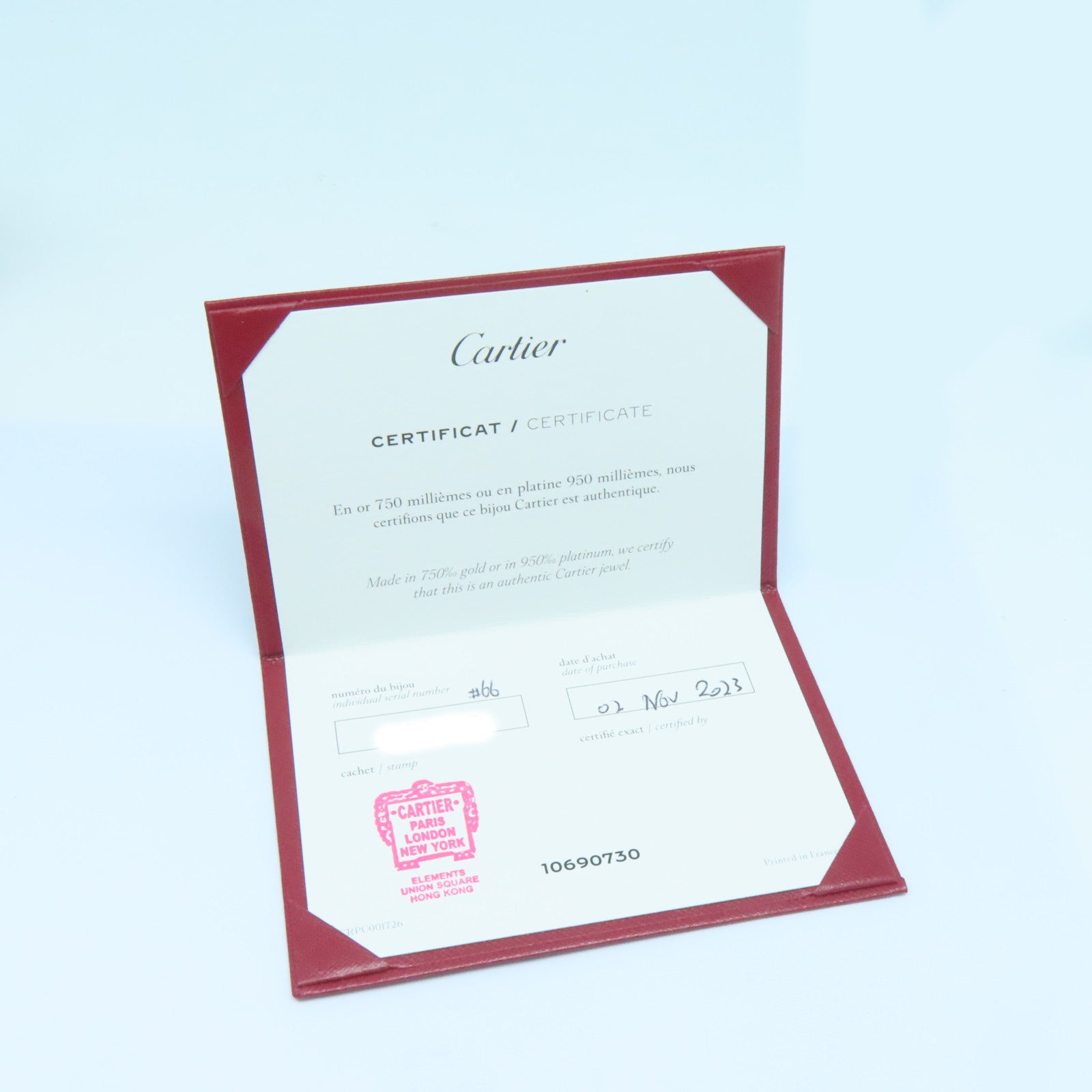 CARTIER 18K玫瑰金Love Ring戒指Cartier#66/US#11.5