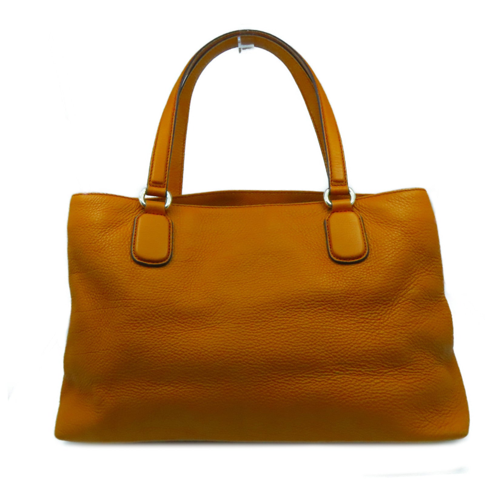 GUCCI 牛皮皮革Tote Bag金扣肩背袋橙色