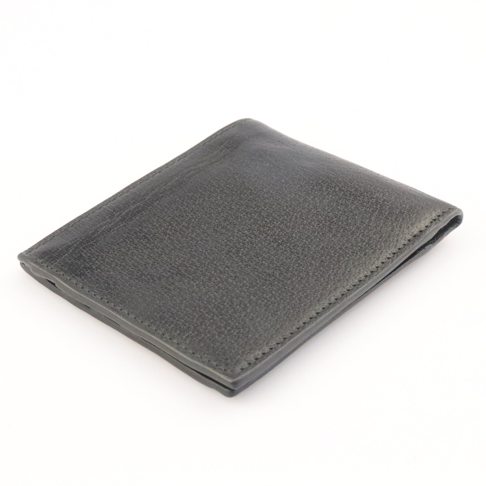 GUCCI cowhide leather GG Marmont Wallet gold buckle wallet black