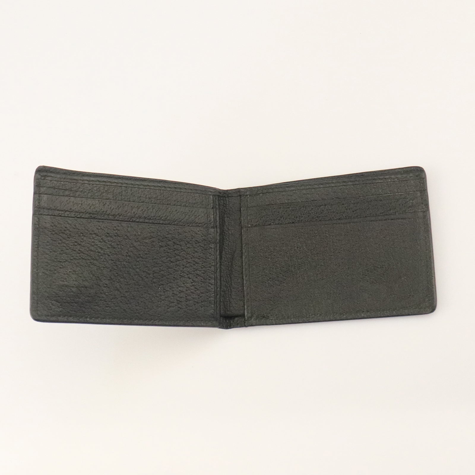GUCCI cowhide leather GG Marmont Wallet gold buckle wallet black