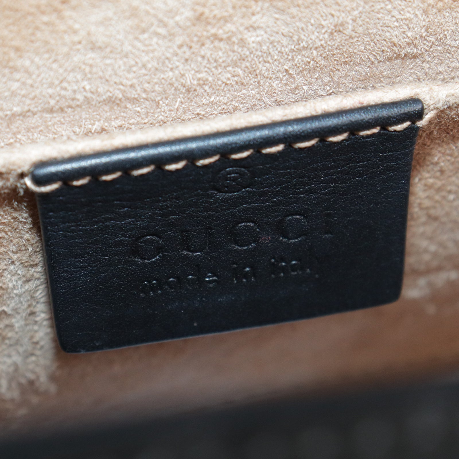 GUCCI Leather Padlock Studded Gold Buckle Shoulder Bag Black