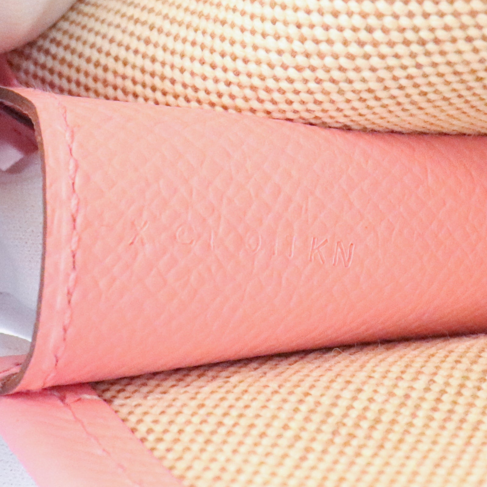 HERMES Epsom Leather Jije Elan PM Clutch Candy Powder