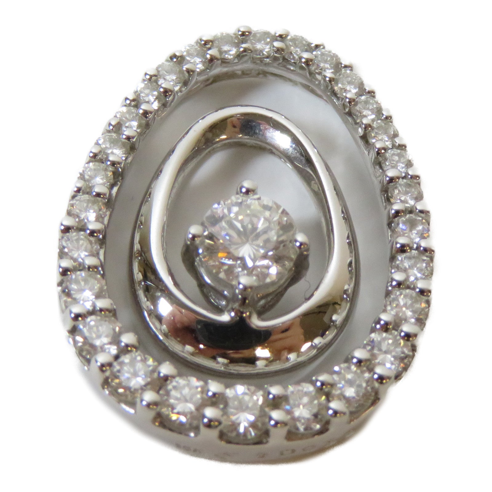 JEWELRY 18K白金Diamond Pendant Top 0.39ct/0.19ct鑽石吊墜