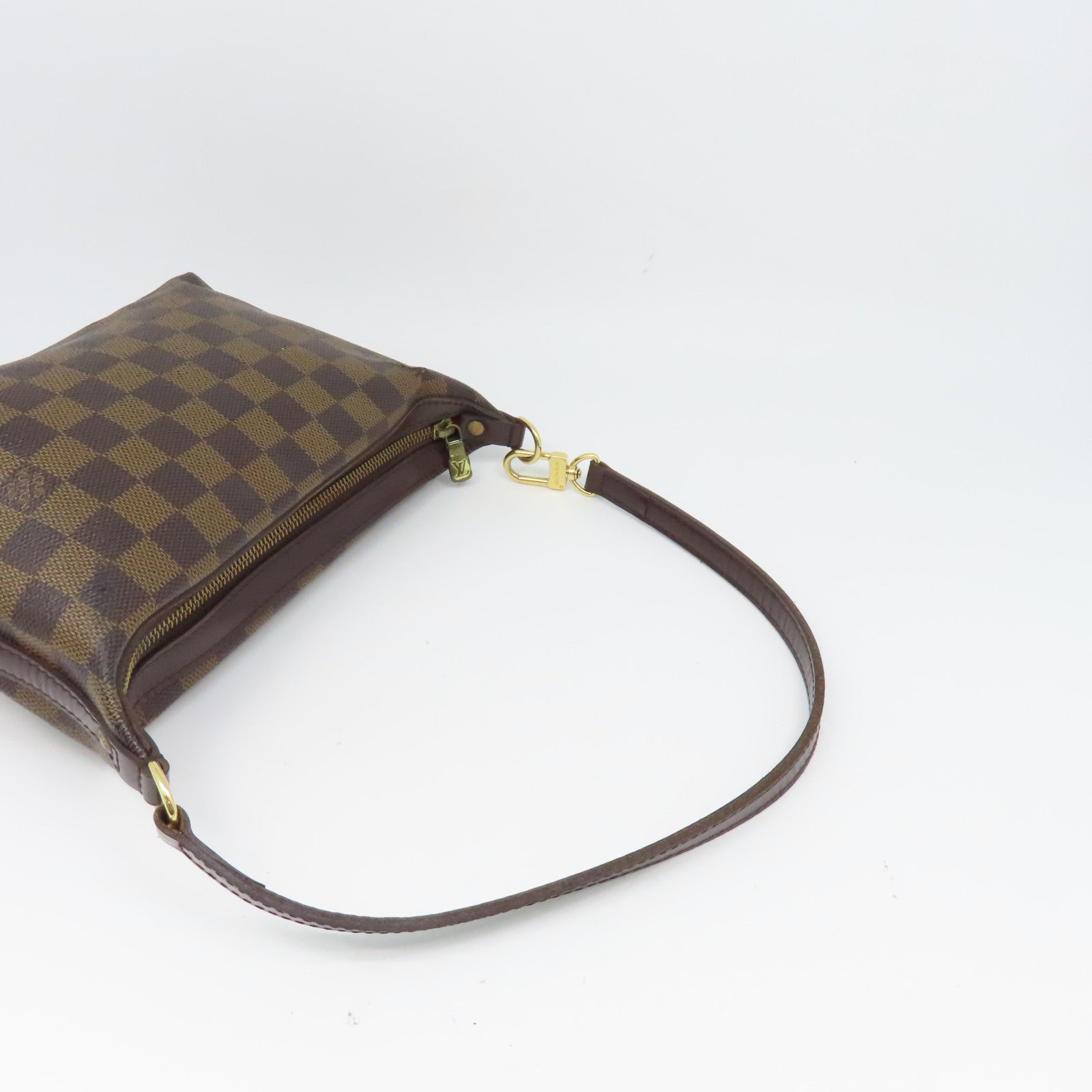 LOUIS VUITTON Damier Illovo PM金扣肩背袋啡色