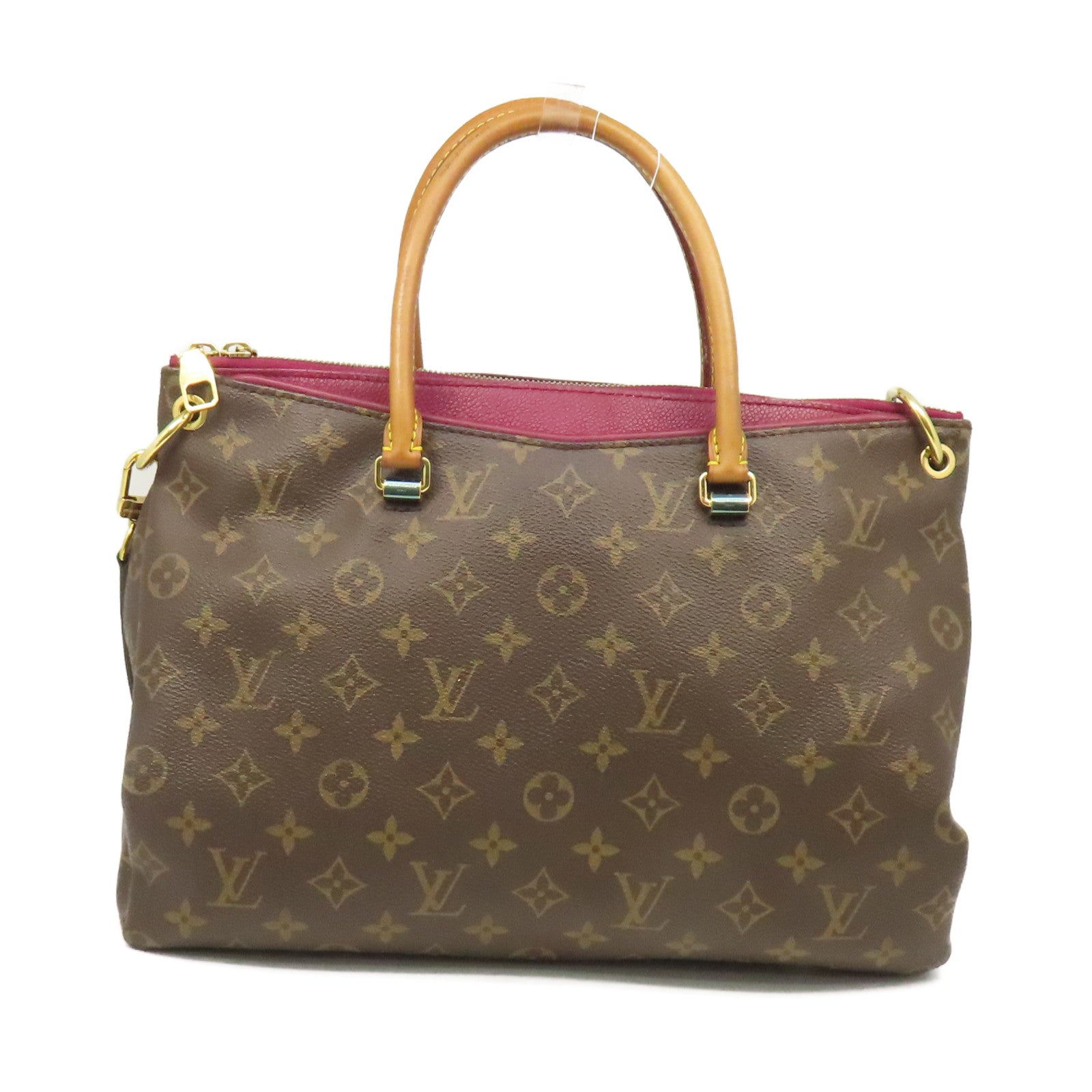 LOUIS VUITTON Monogram Pallas MM 2Way Shoulder Bag手挽肩背兩用袋啡色/酒紅色