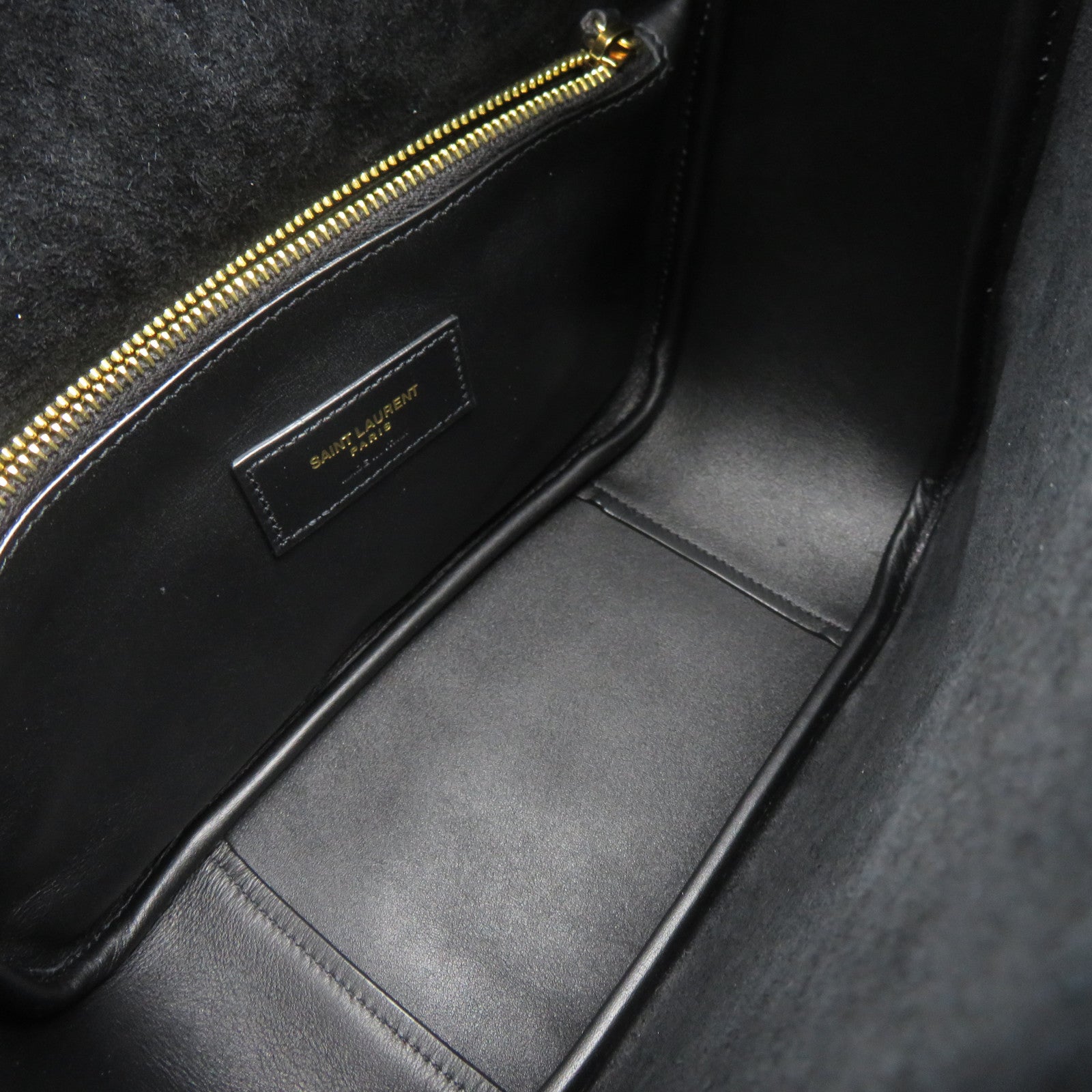 SAINT LAURENT 牛皮皮革Hobo Shoulder Bag金扣肩背袋黑色
